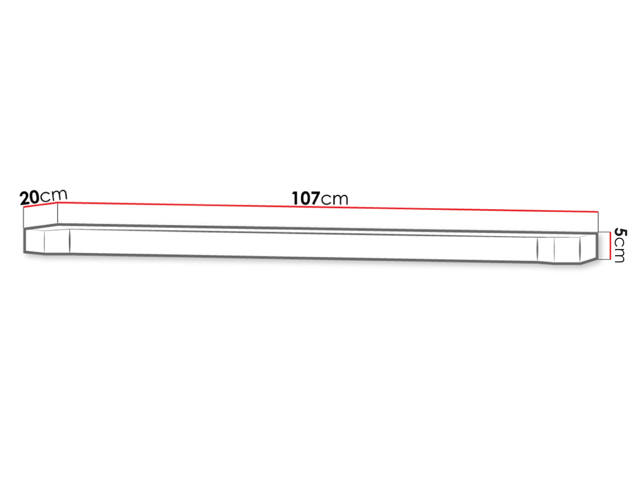Estante de parede Lorelie 109 (Trufa carvalho)