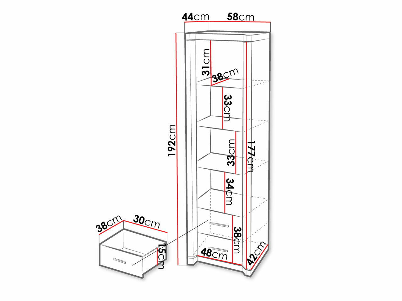 Estante Lorelie 115 (Carvalho sonoma)