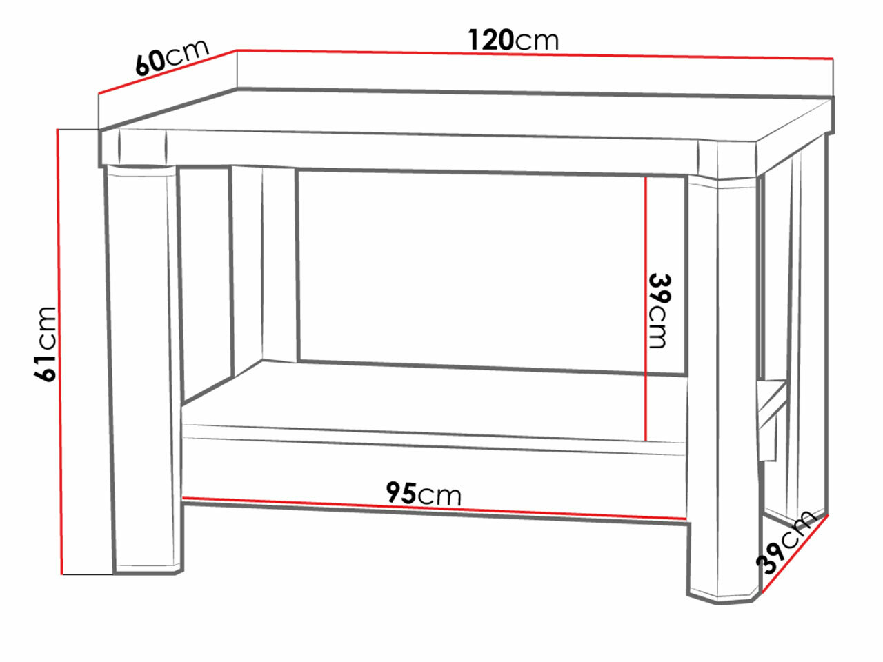 Mesa de centro Lorelie 114 (Trufa carvalho)