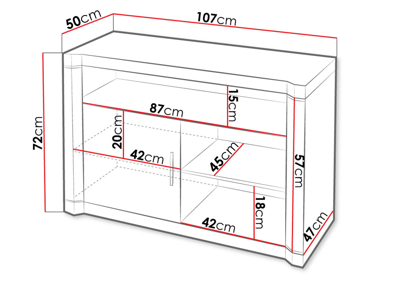Móvel de TV Lorelie 110 (Carvalho sonoma)