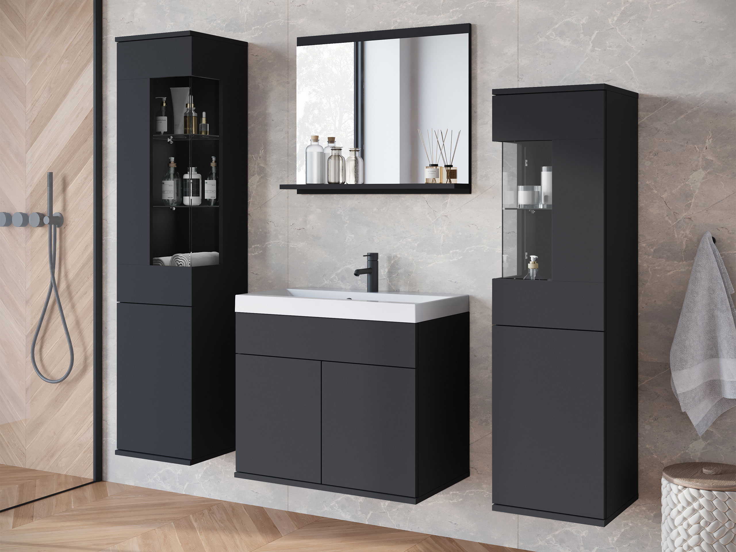 Conjunto de casa de banho Sarasota 194 (Grafite)