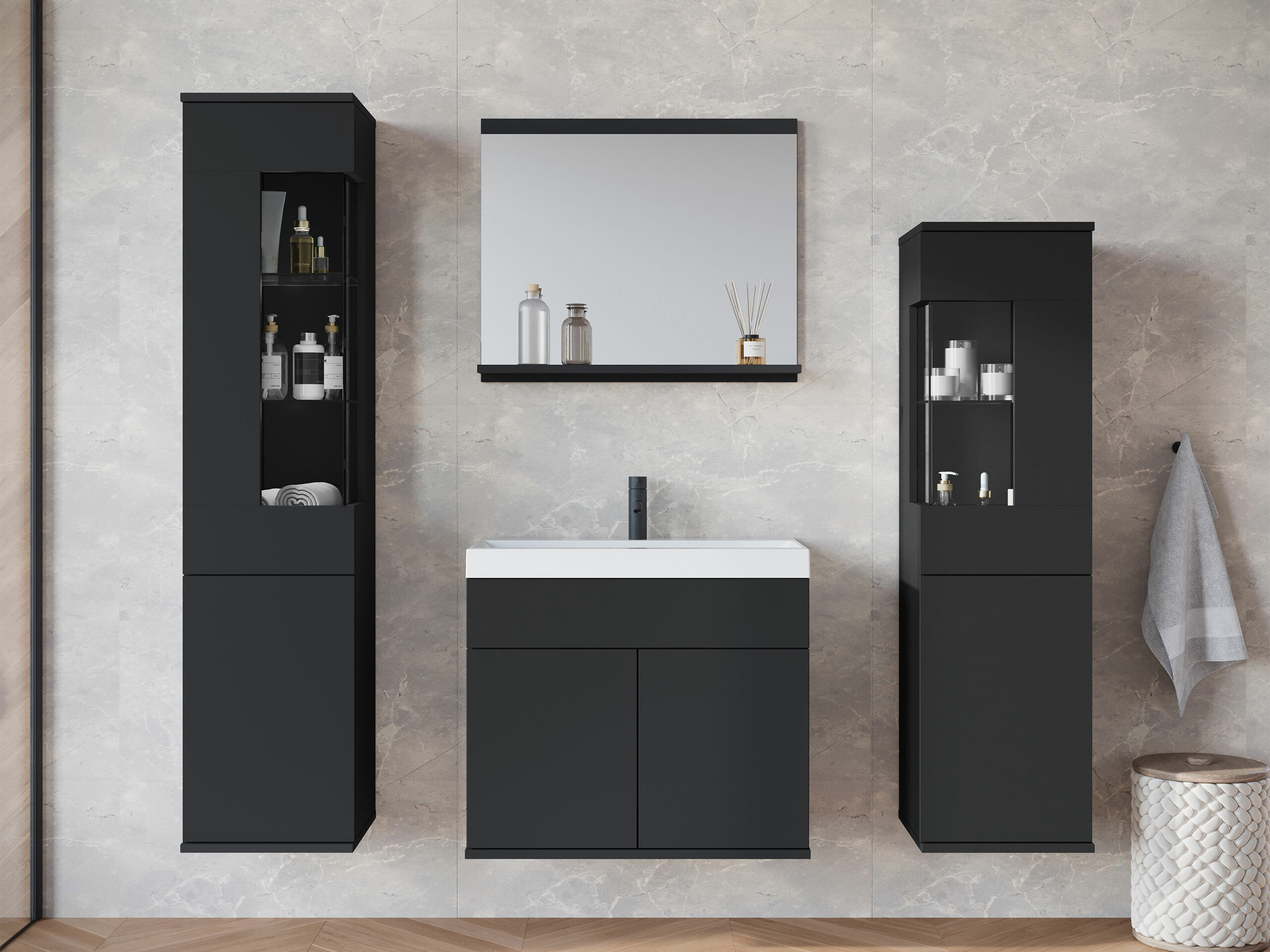 Conjunto de casa de banho Sarasota 194 (Grafite)