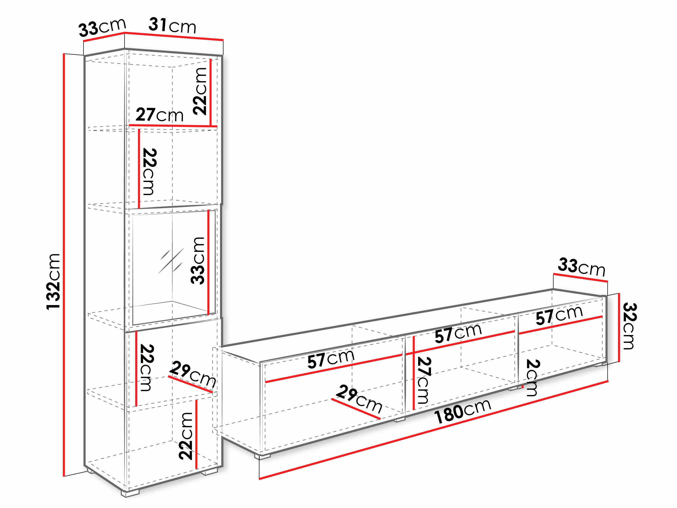 Conjunto para sala de estar Sarasota 192 (Grafite)