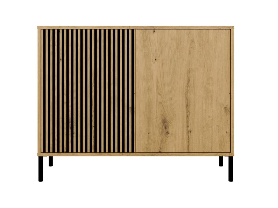 Aparador Orlsone 109 (Carvalho Artisan + Preto)