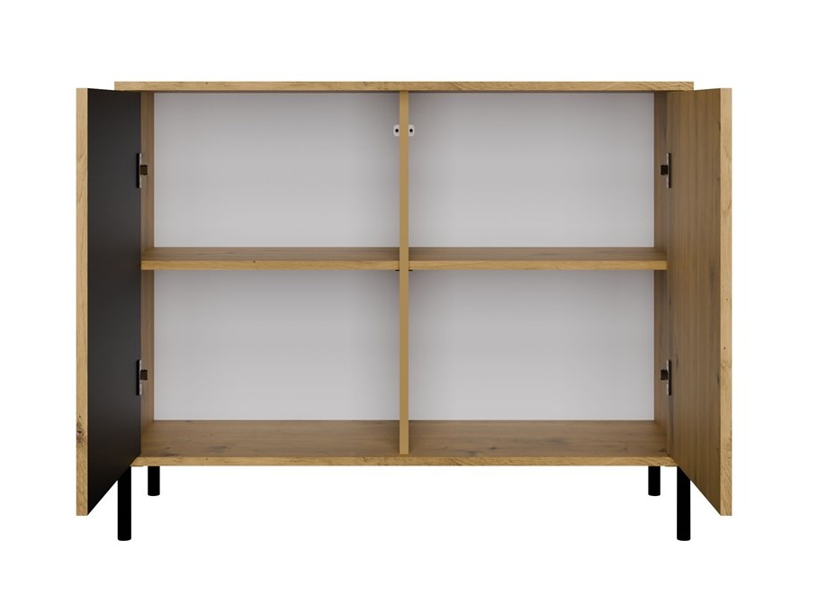 Aparador Orlsone 109 (Carvalho Artisan + Preto)