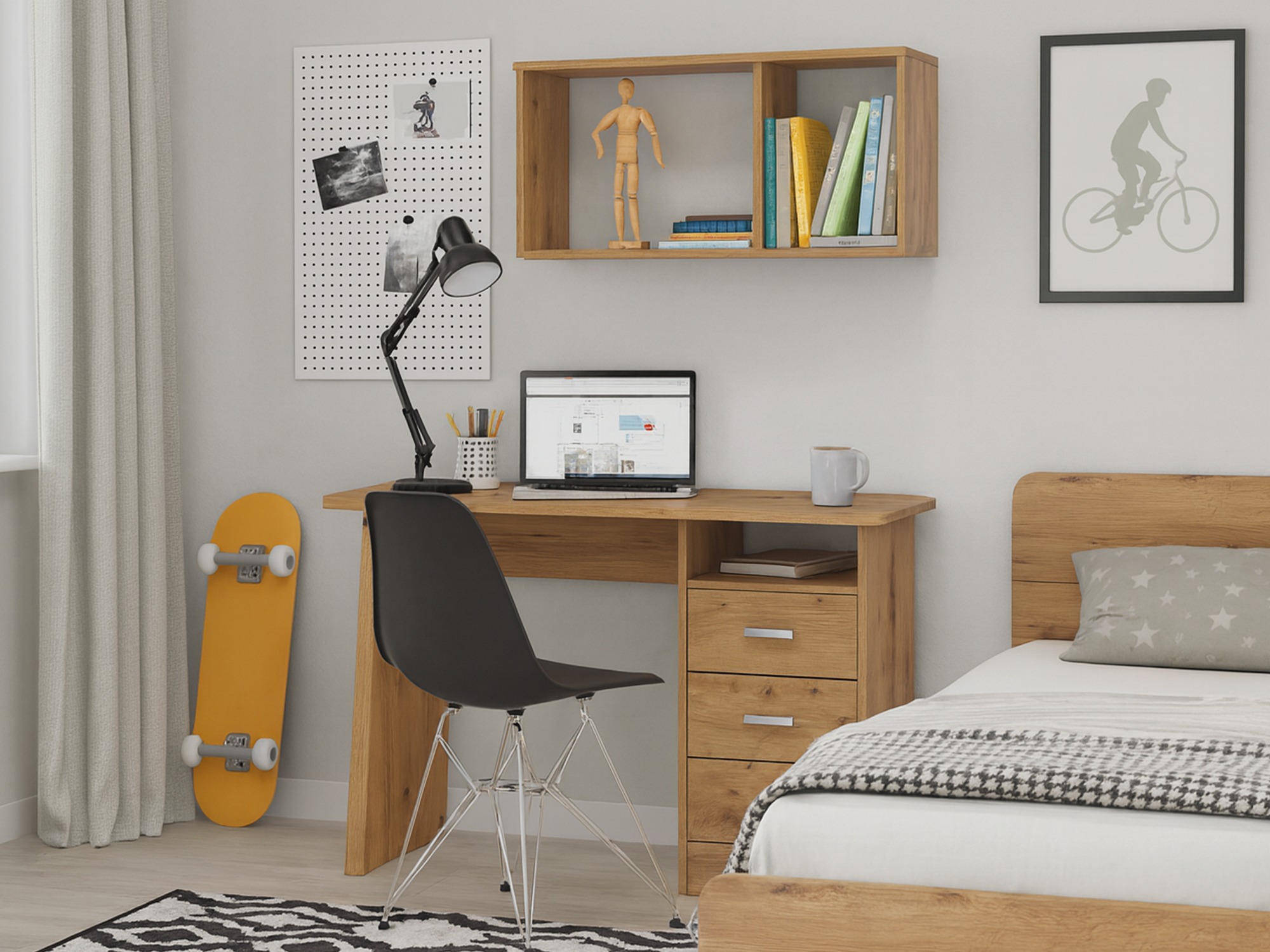 Mesa de escritório Ontario 204 (Carvalho Artisan)