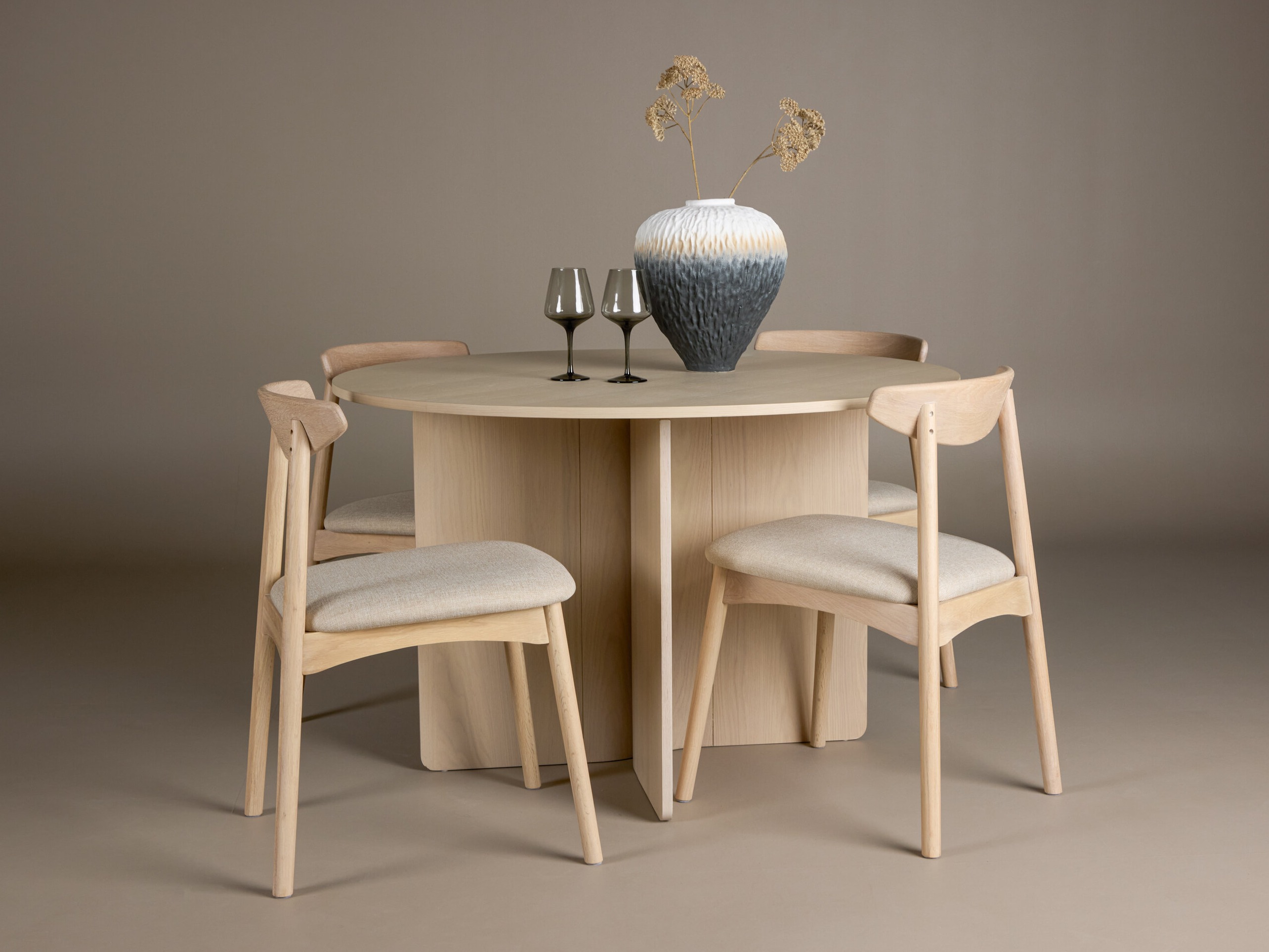 Conjunto para refeições Dallas 4986 (Madeira clara)