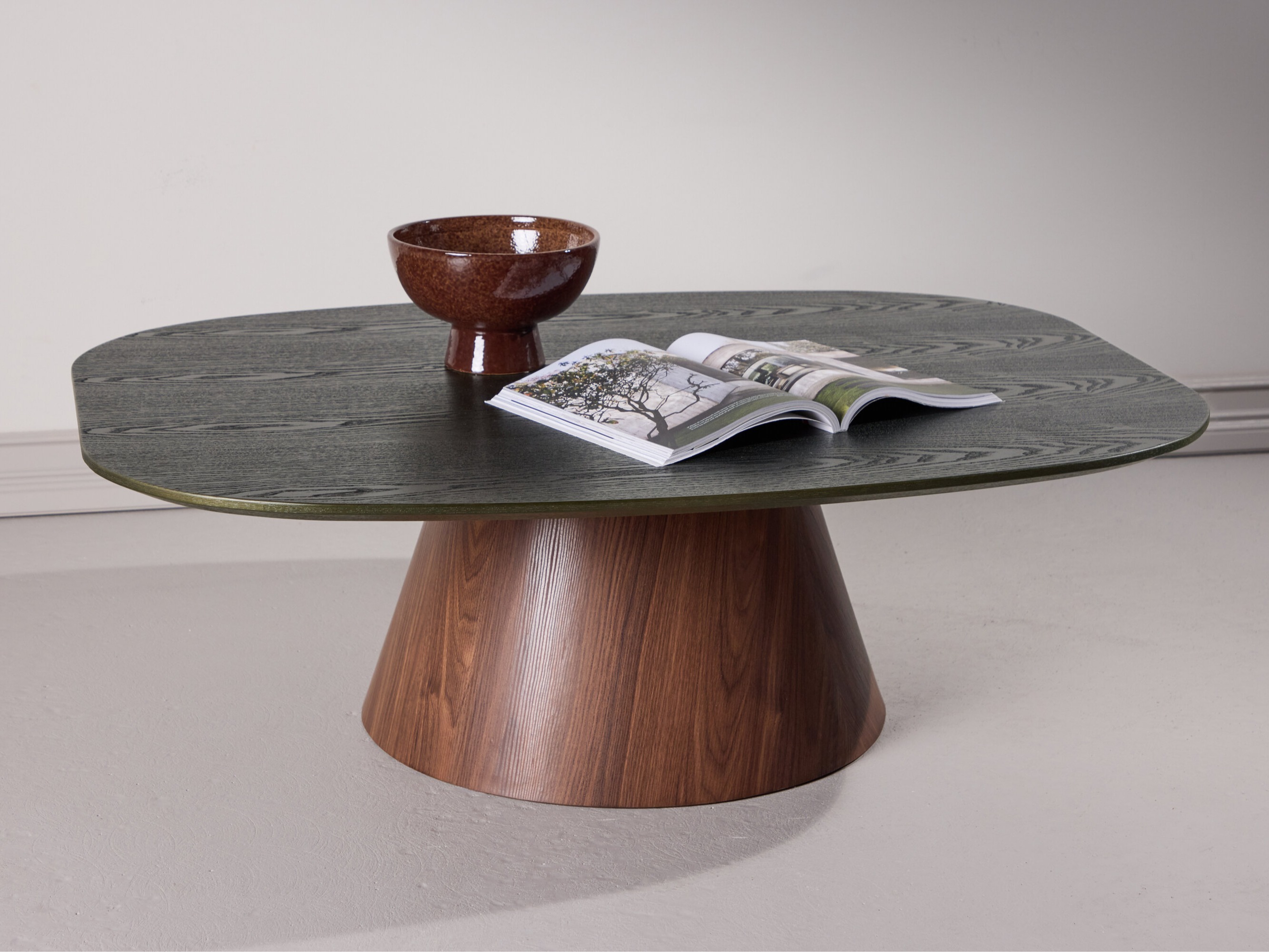 Mesa de centro Dallas 4976 (Verde escuro + Castanho)