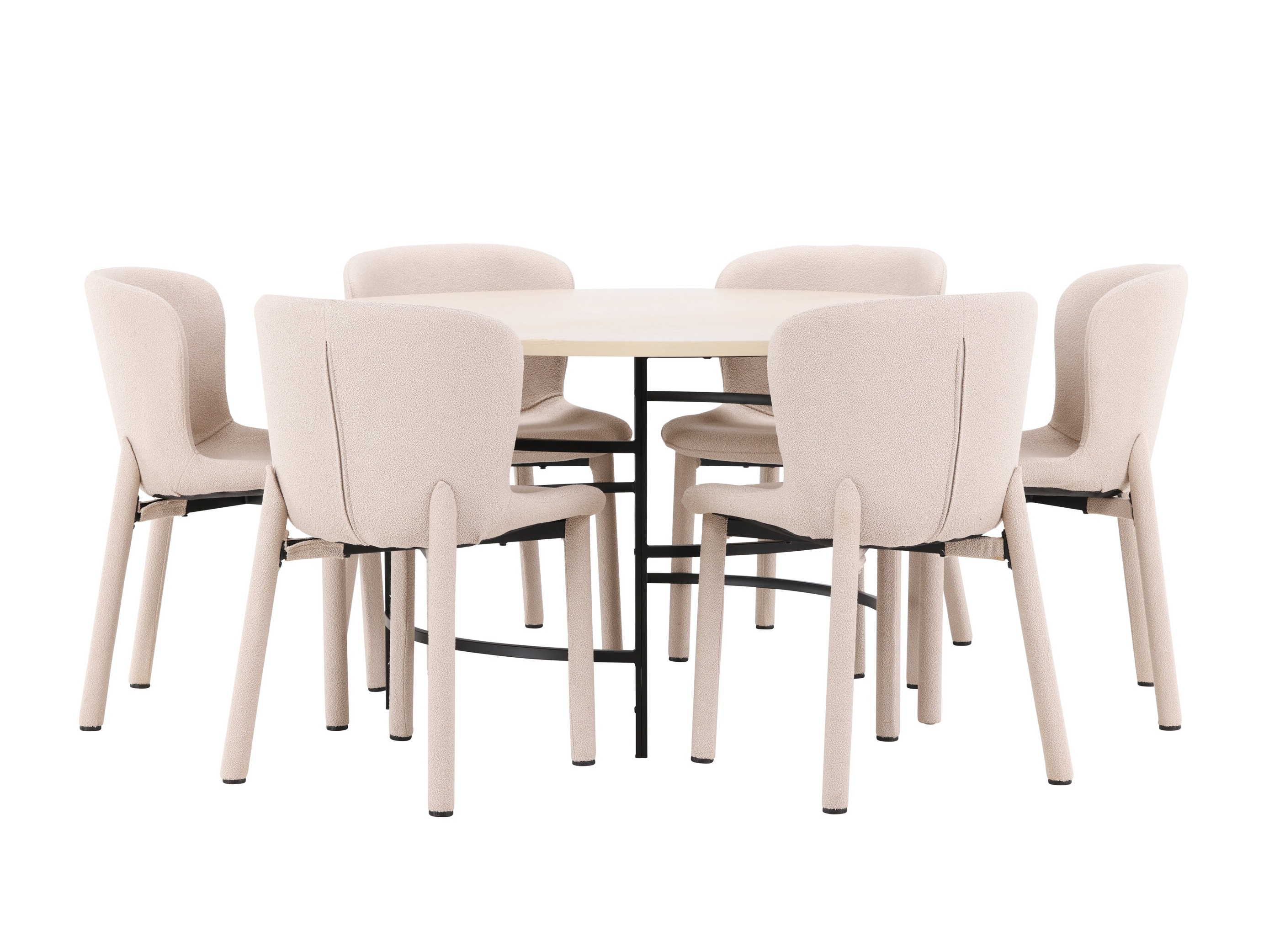 Conjunto para refeições Dallas 4987 (Castanho claro + Preto)