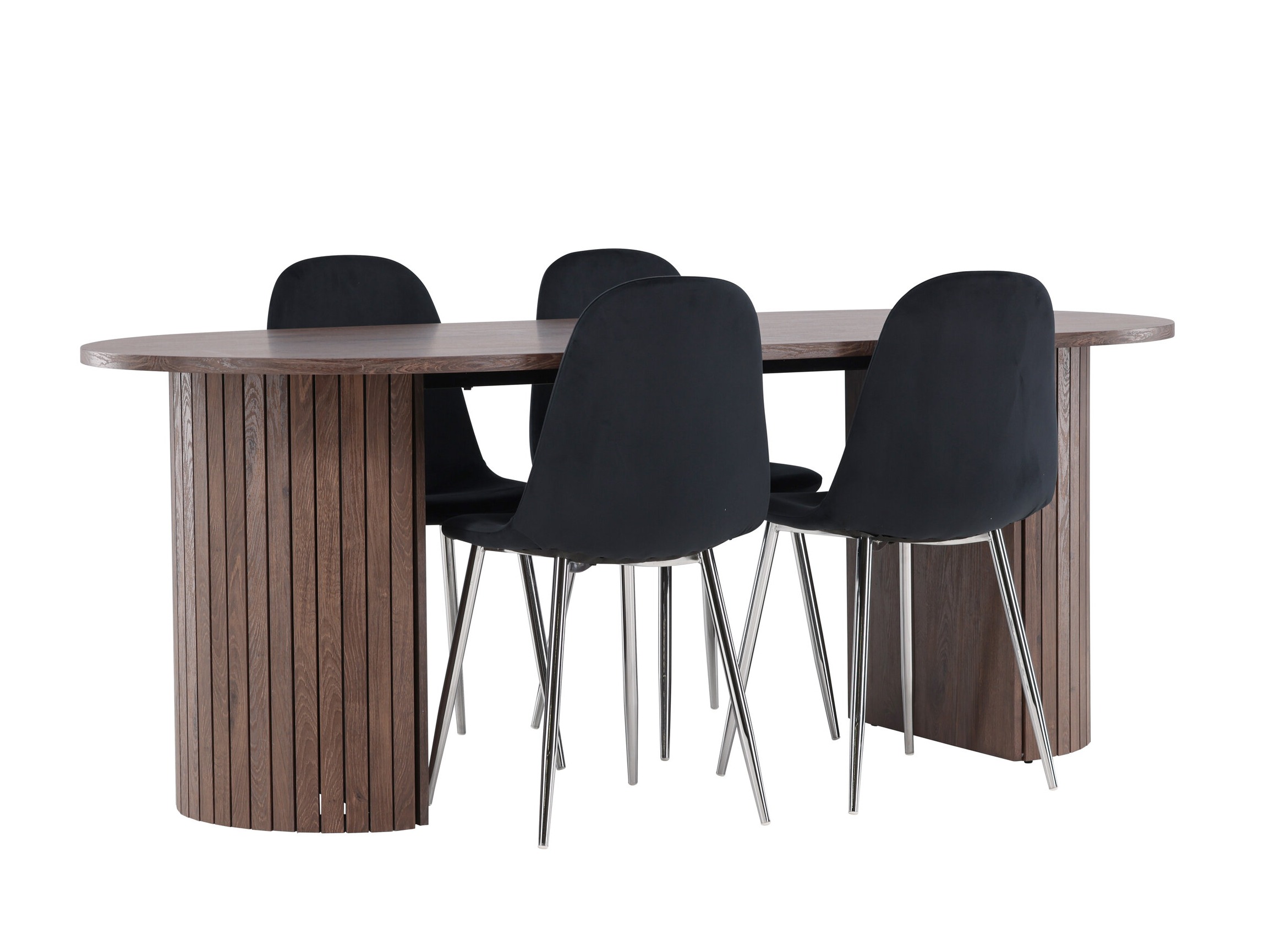 Conjunto para refeições Dallas 4995 (Preto + Prata)