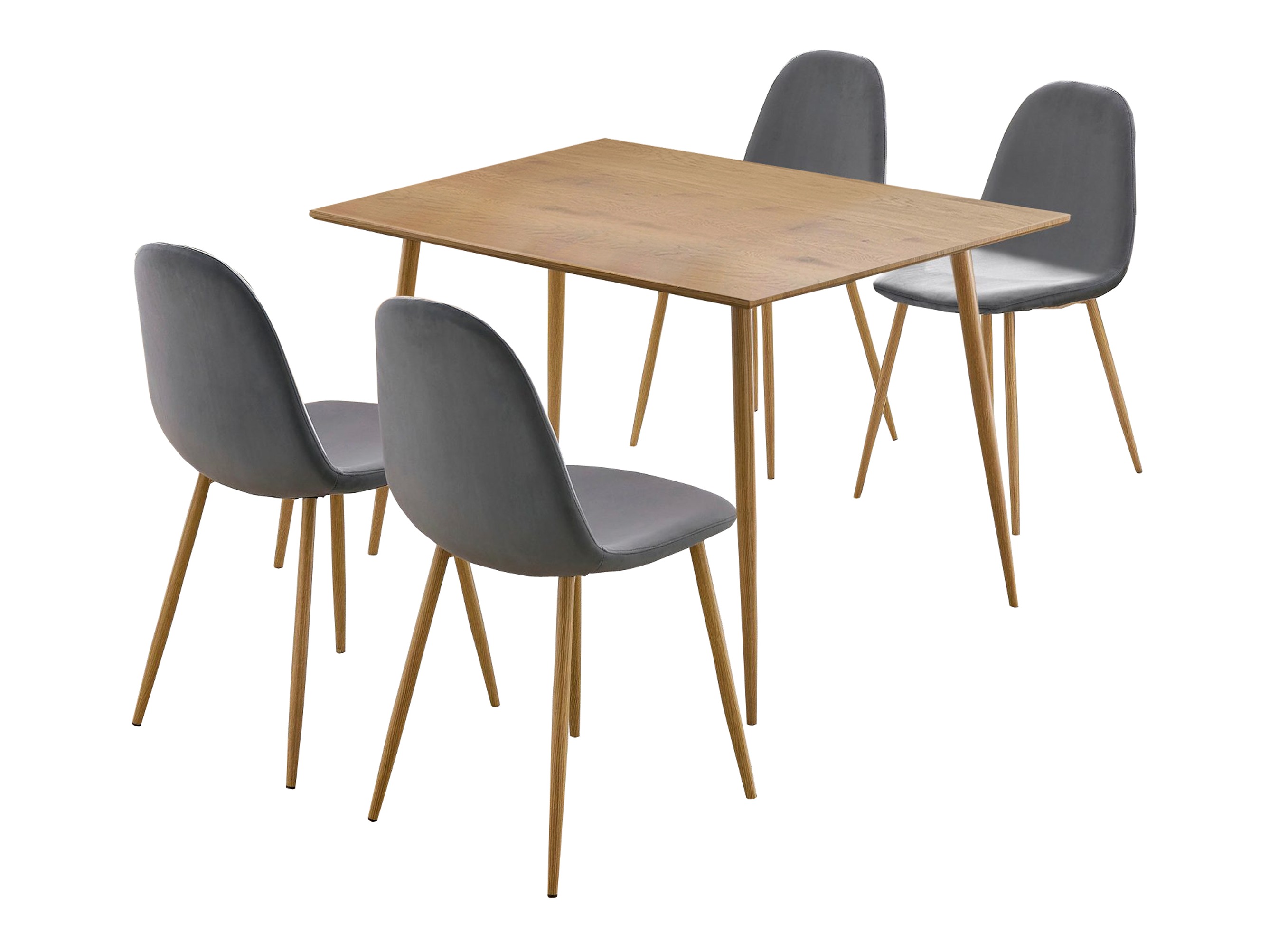 Conjunto para refeições Denton 764 (Antracite + Carvalho)