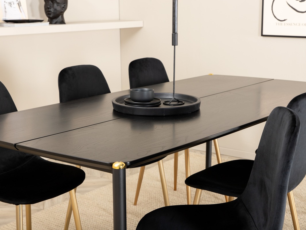 Conjunto para refeições Dallas 5016 (Preto + Dourado)