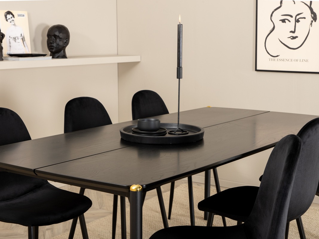 Conjunto para refeições Dallas 5016 (Preto)