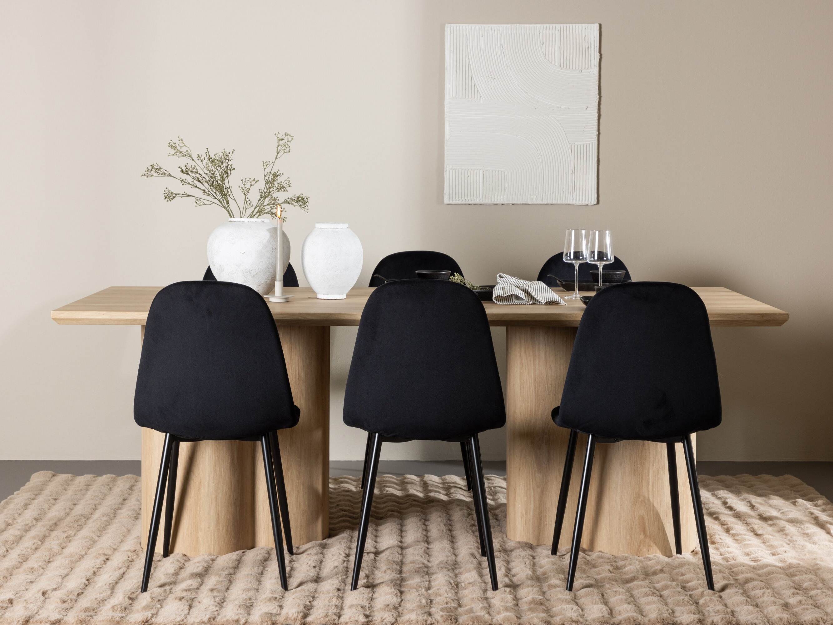 Conjunto para refeições Dallas 5018 (Preto)