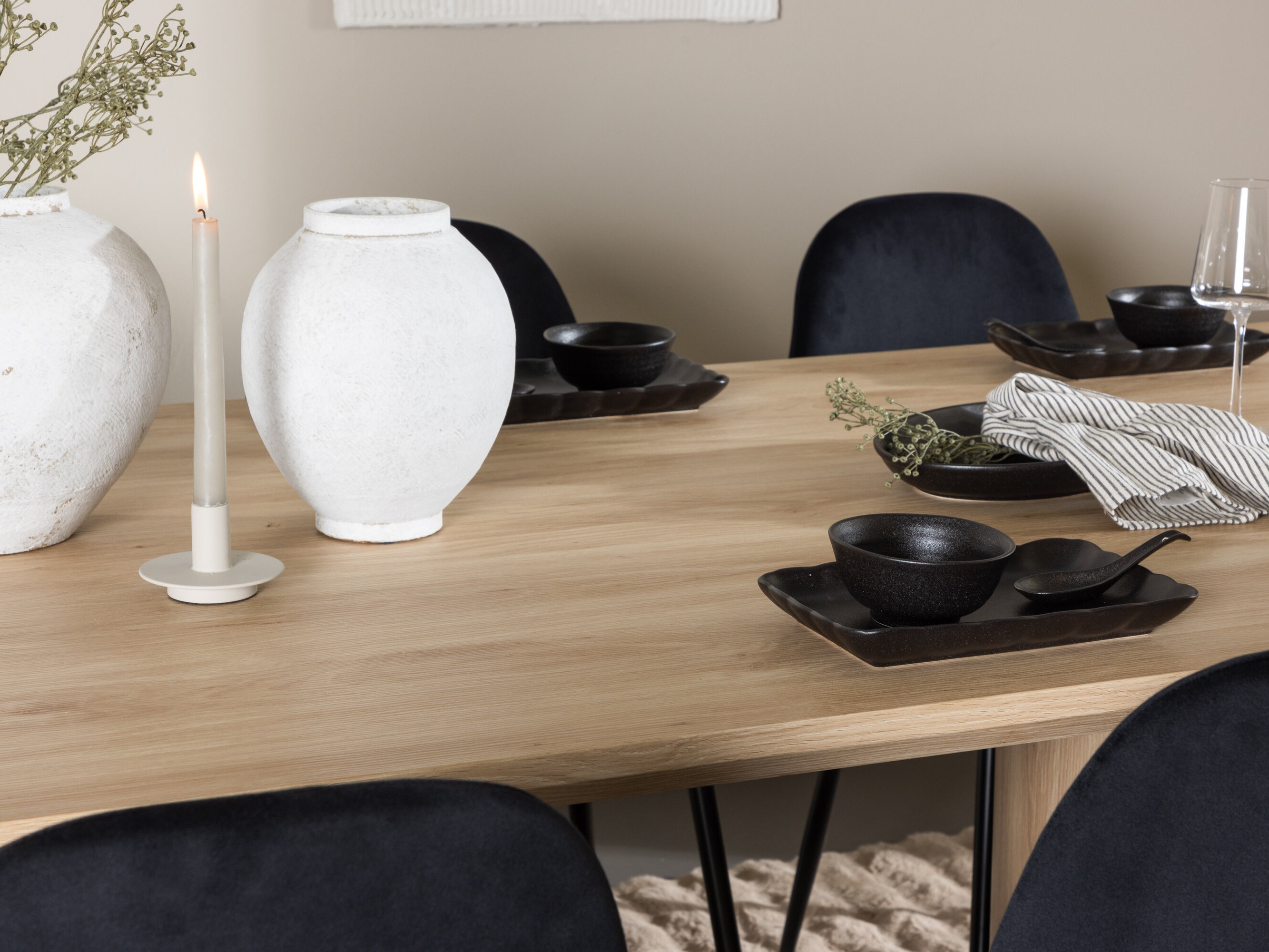 Conjunto para refeições Dallas 5018 (Preto)