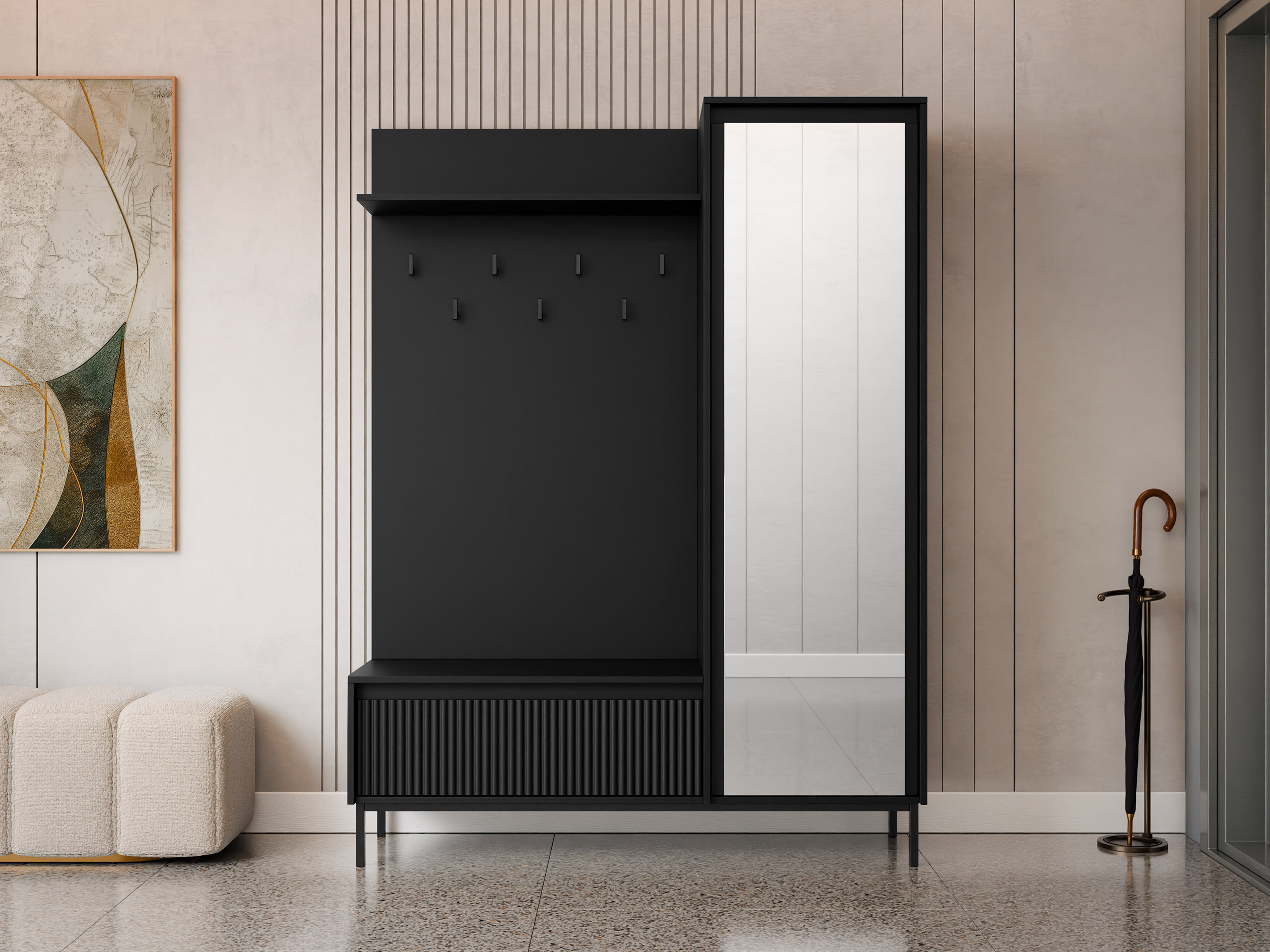 Conjunto para corredor Comfivo Delruva (Preto)