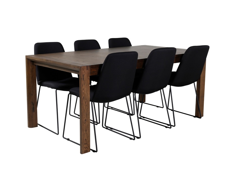 Conjunto para refeições Dallas 5027 (Carvalho escuro)