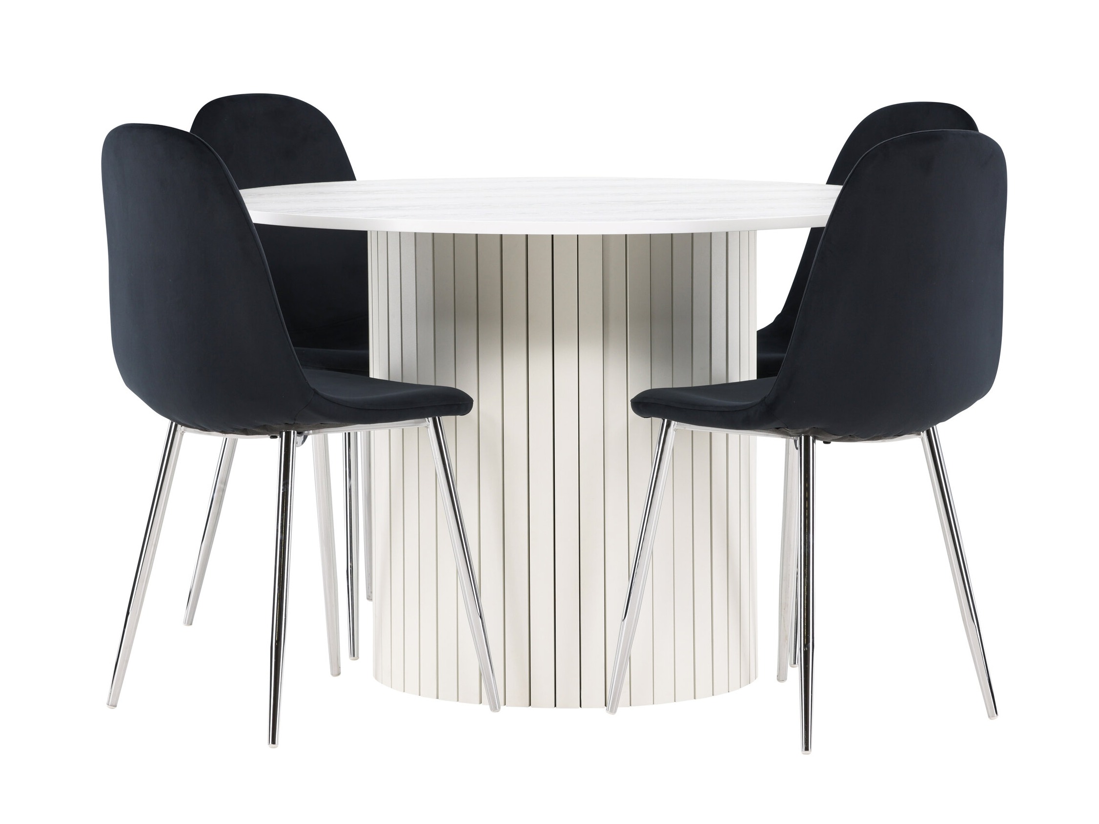 Conjunto para refeições Dallas 5028 (Preto + Prata)