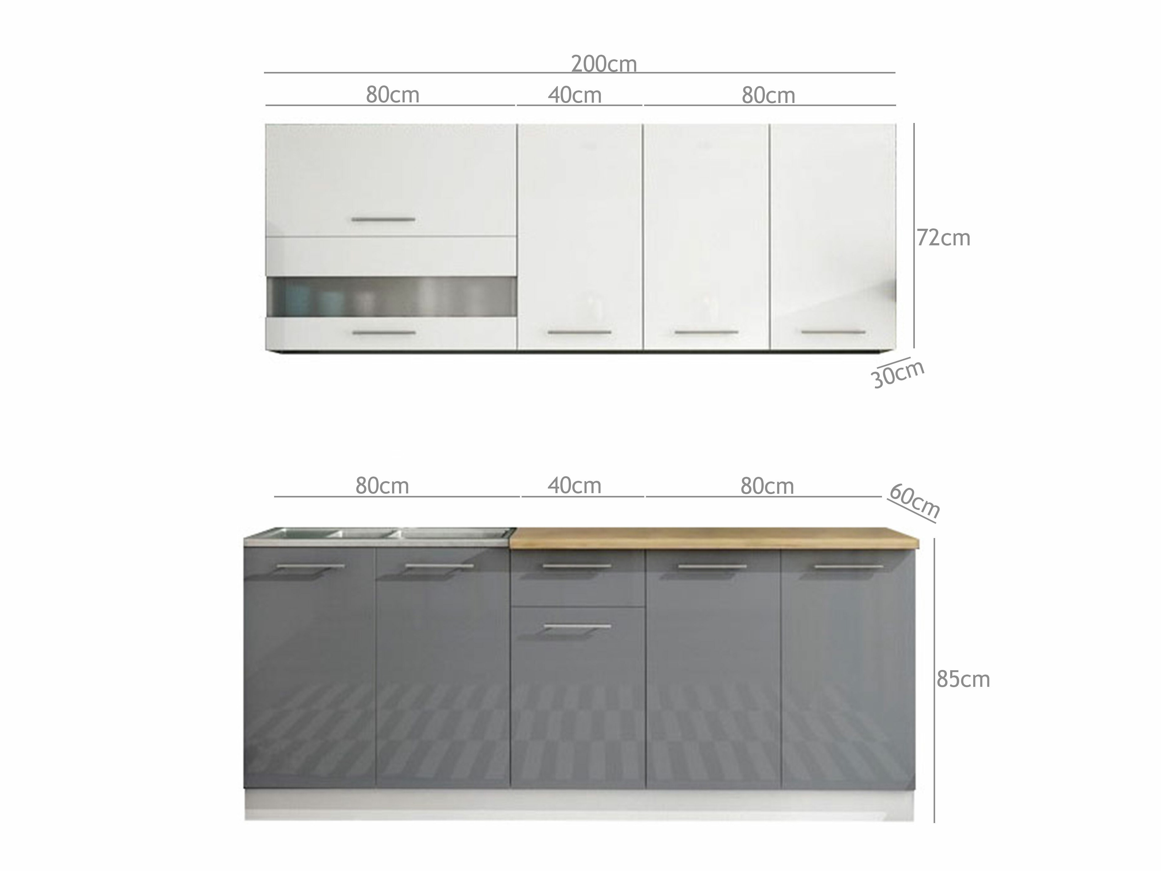 Conjunto de cozinha modular Tiffa Mix 102