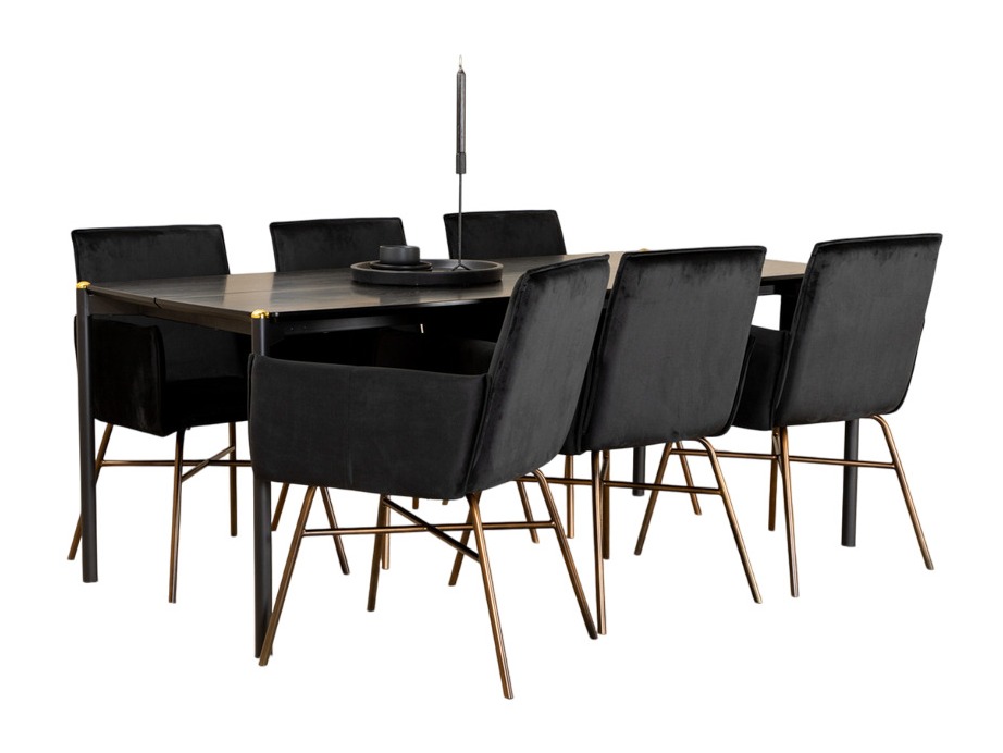 Conjunto para refeições Dallas 5034 (Preto + Cobre)