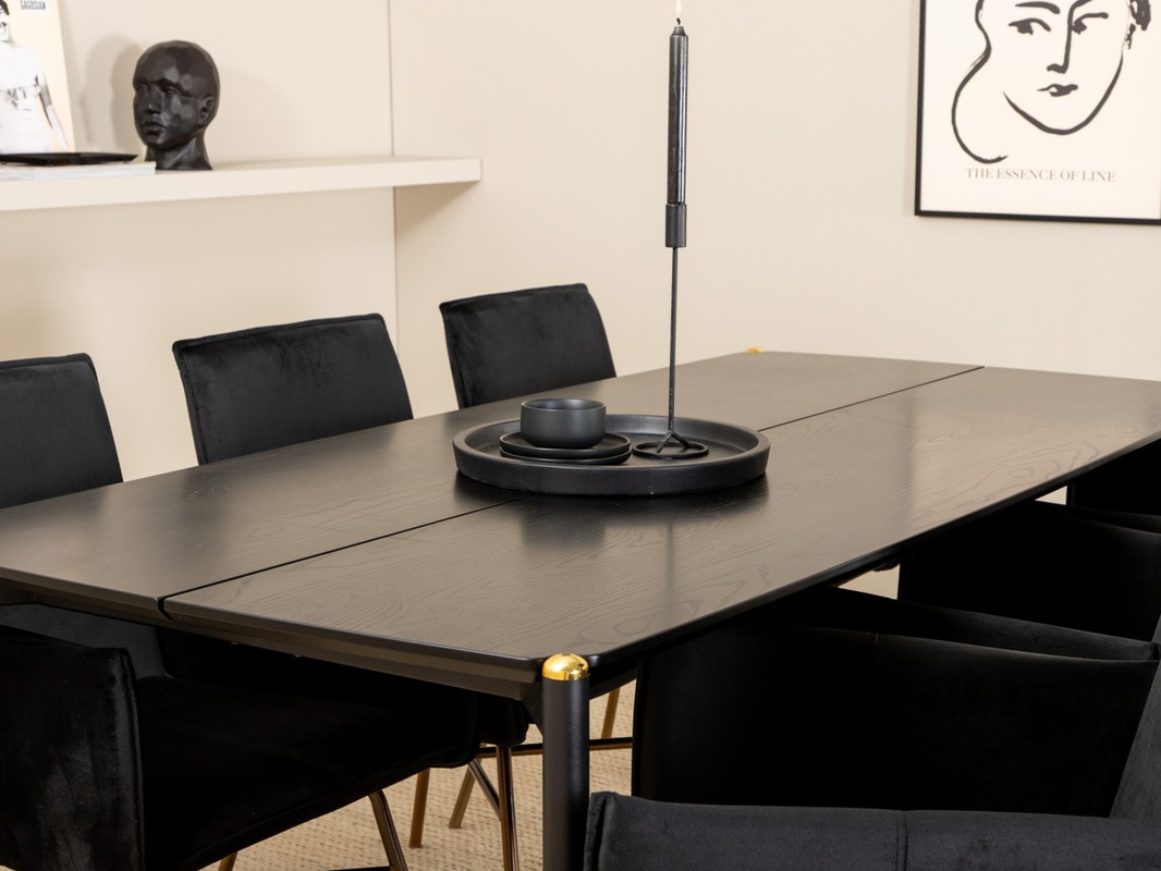 Conjunto para refeições Dallas 5034 (Preto + Cobre)