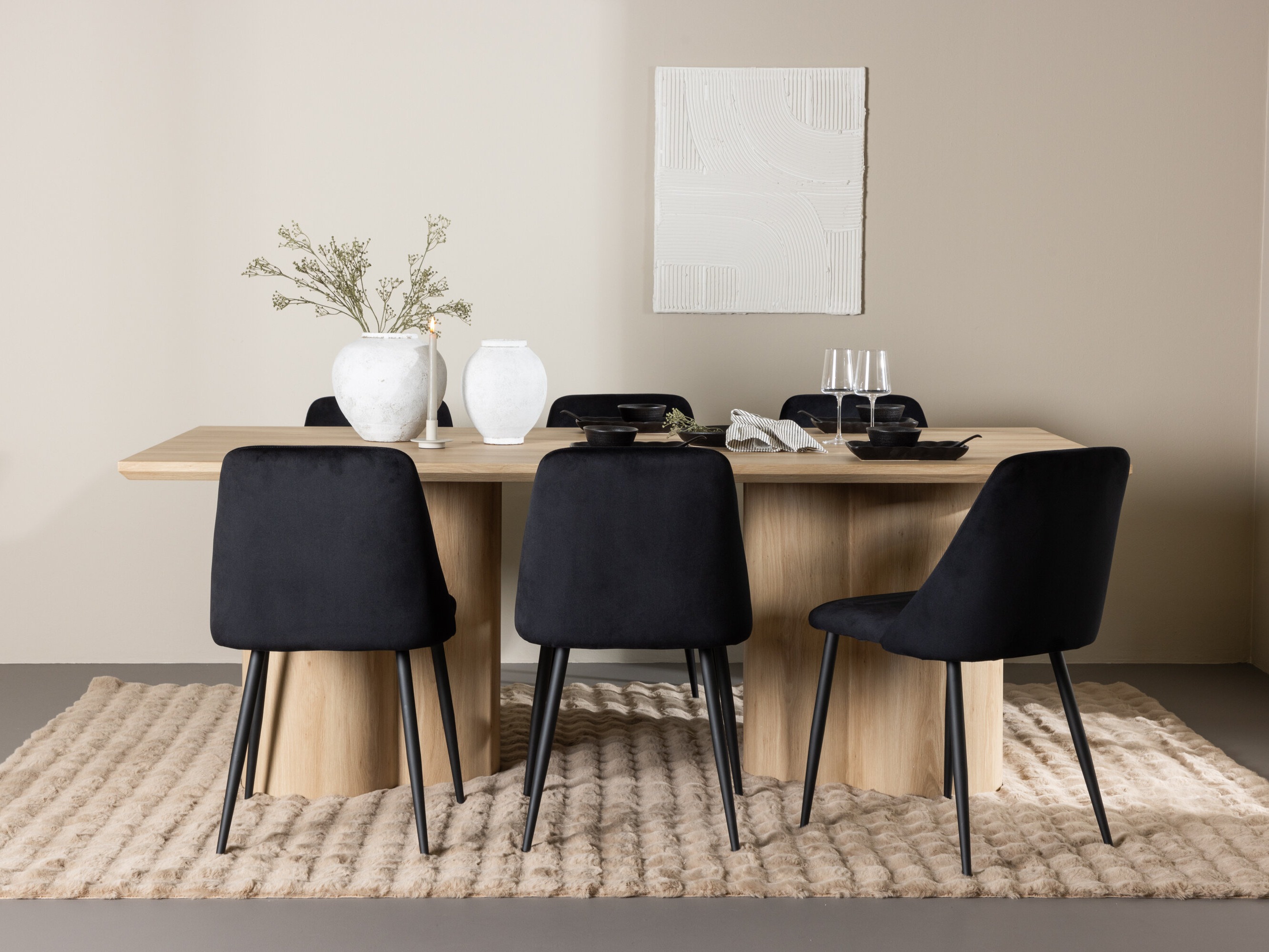 Conjunto para refeições Dallas 5182 (Madeira clara)