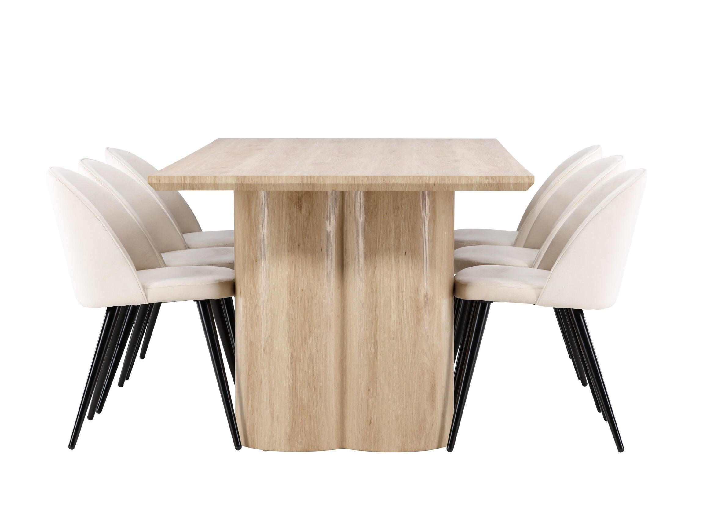 Conjunto para refeições Dallas 5330 (Madeira clara)