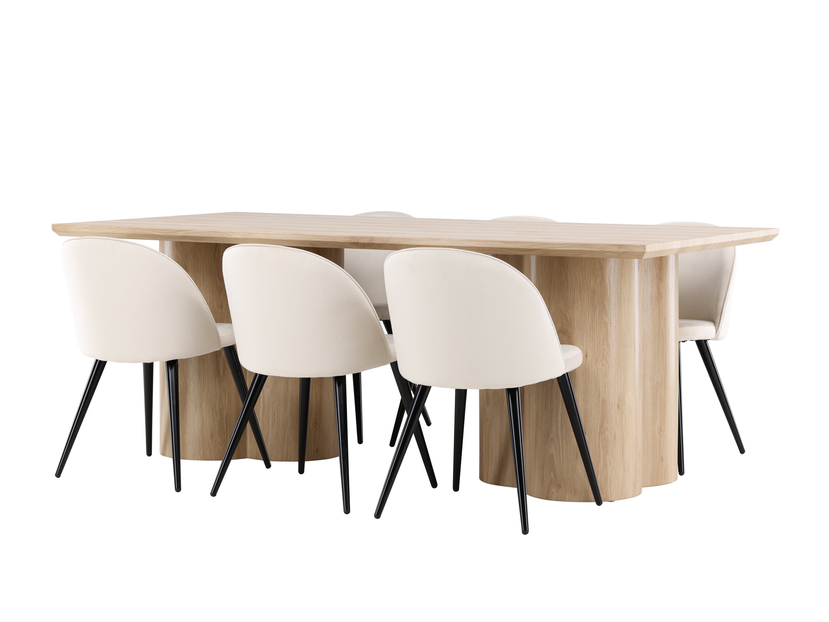 Conjunto para refeições Dallas 5330 (Madeira clara)