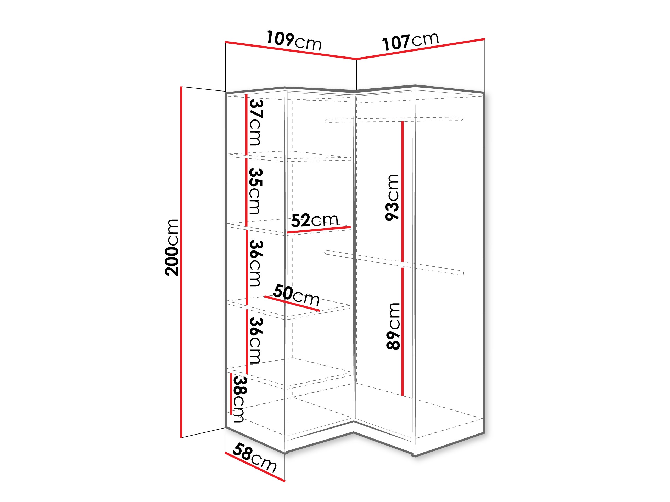 Roupeiro de canto Dortivu 161