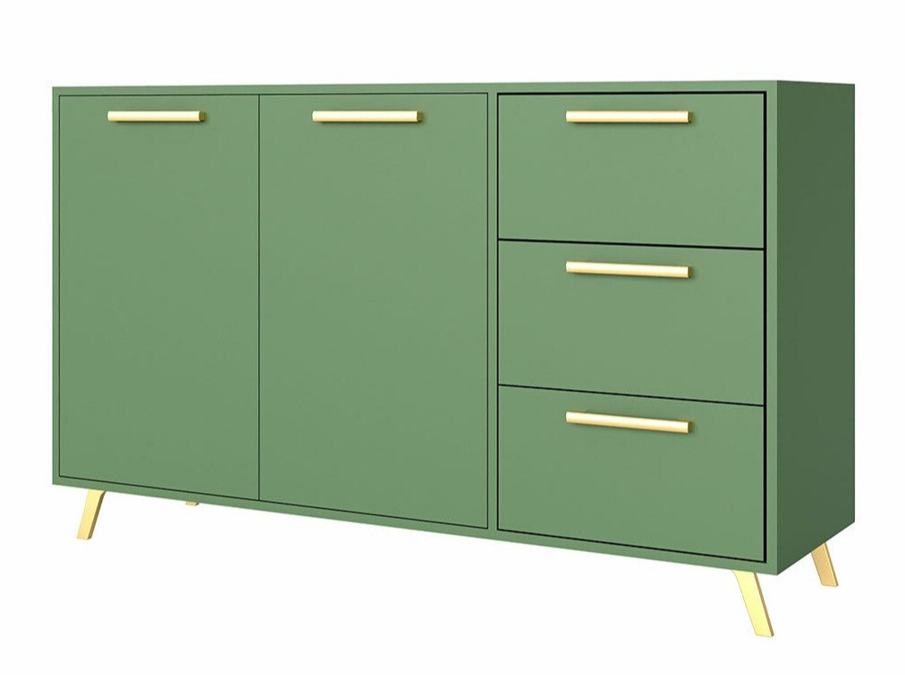 Cómoda Rosa (Verde + Dourado)