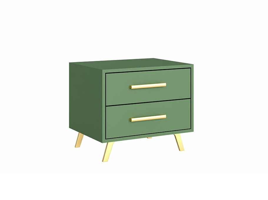 Mesa de cabeceira Rosa (Verde + Dourado)