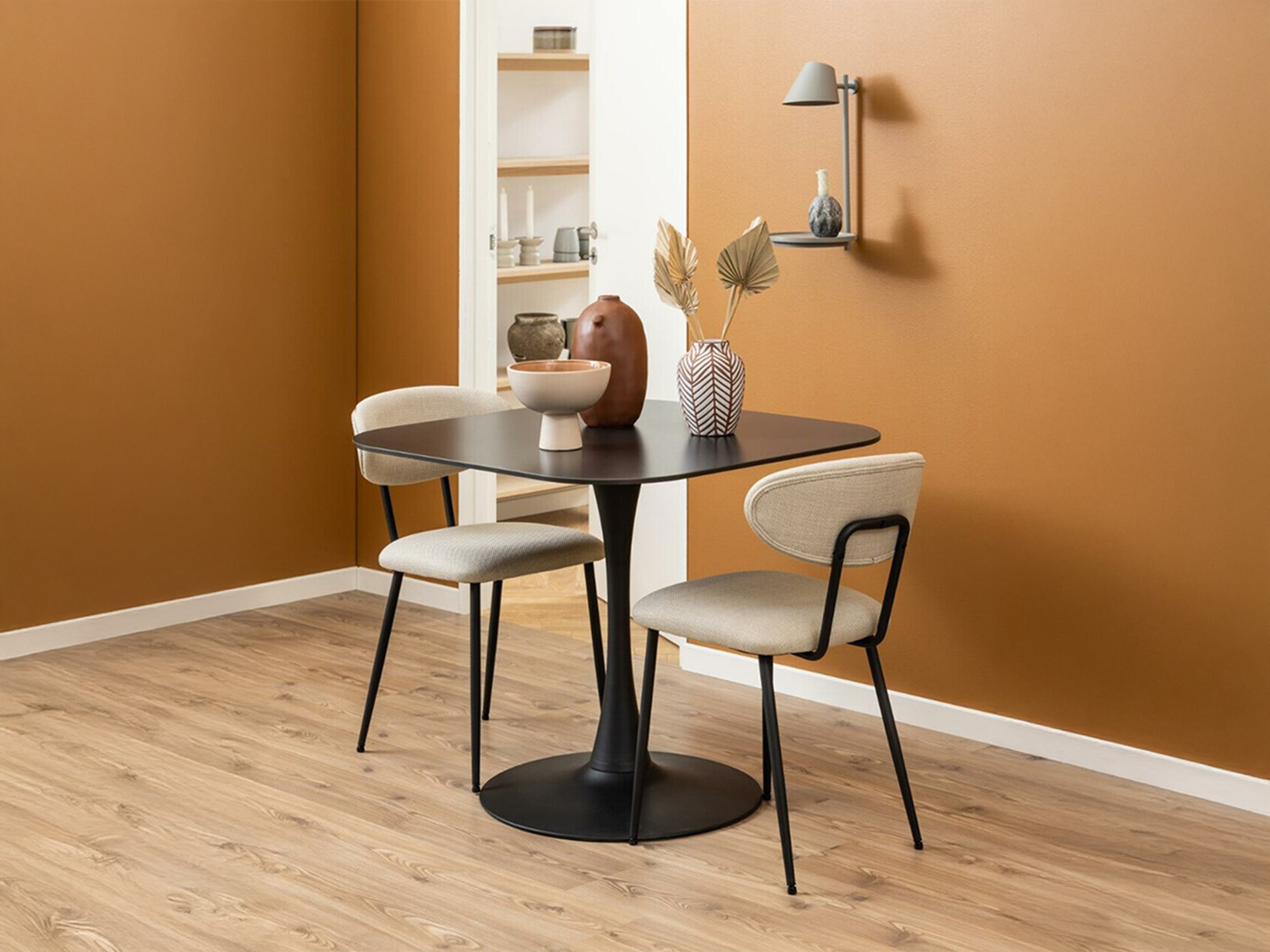 Mesa Norsica 690 (Preto + Mármore preto)