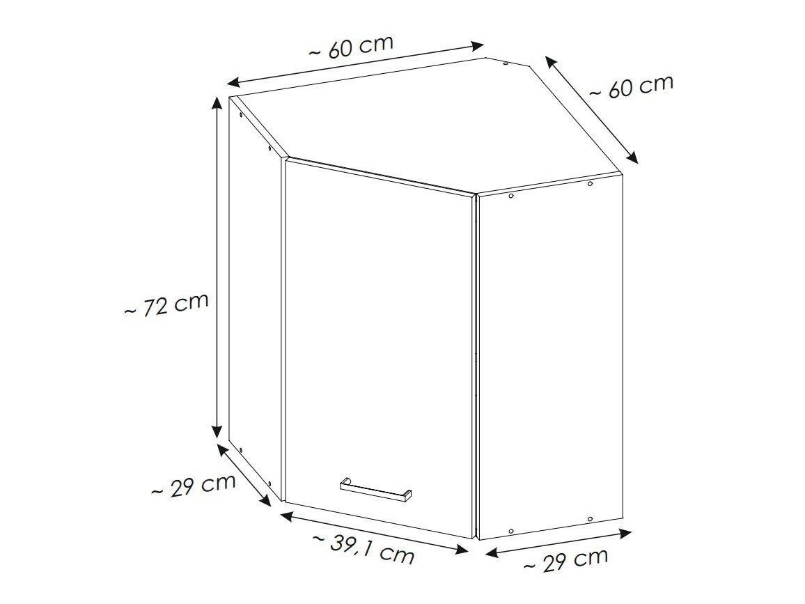 Armário modular de parede e de canto Quti 119