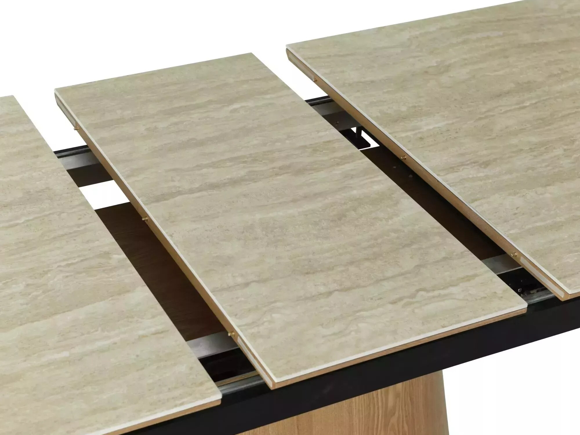 Mesa Detroit 932 (Travertino claro + Carvalho)