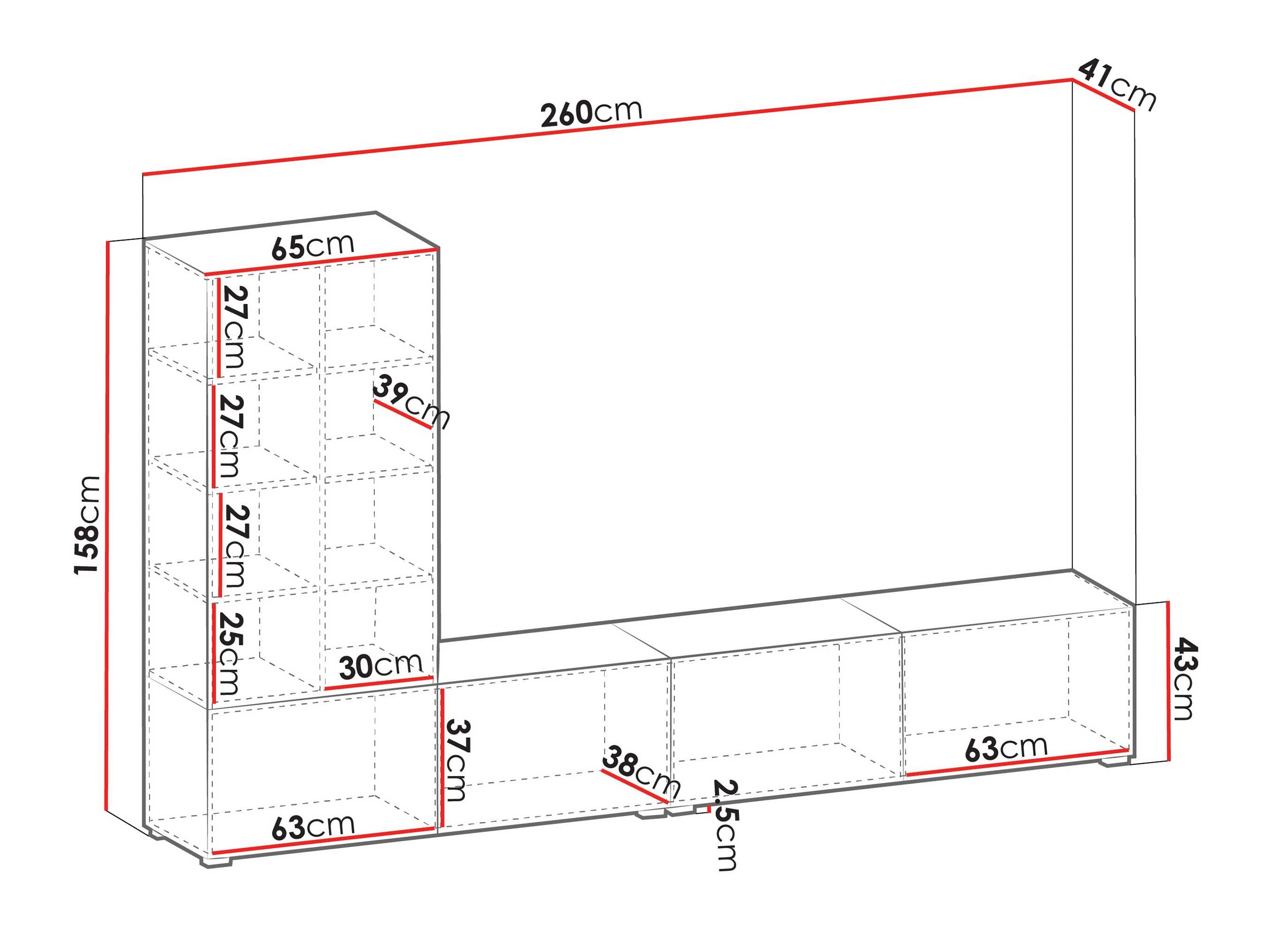 Conjunto para sala de estar Comfivo Tutelar (Nogueira + Mármore preto)