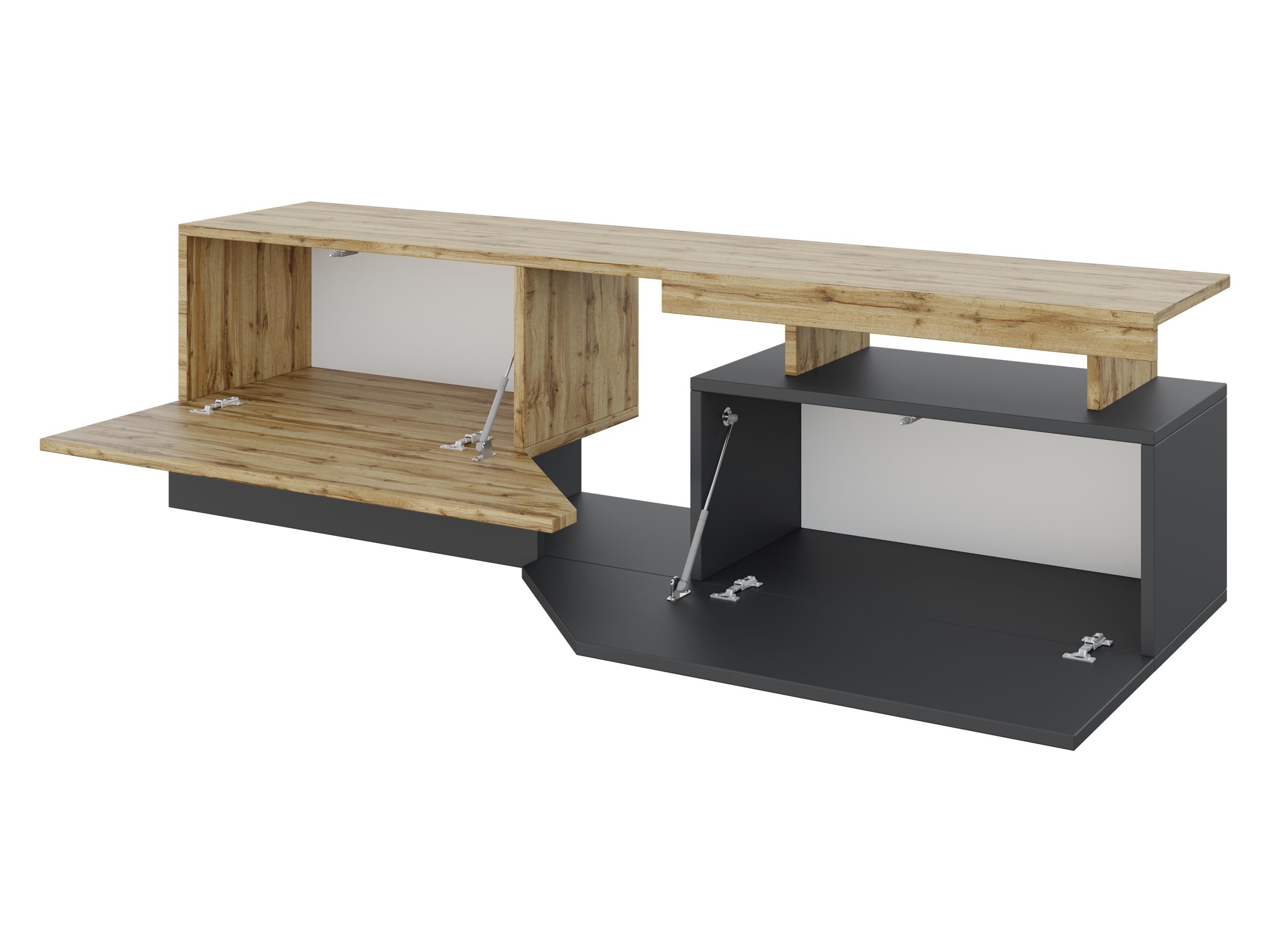 Móvel de TV Comfivo Daldune (Antracite + Carvalho wotan)