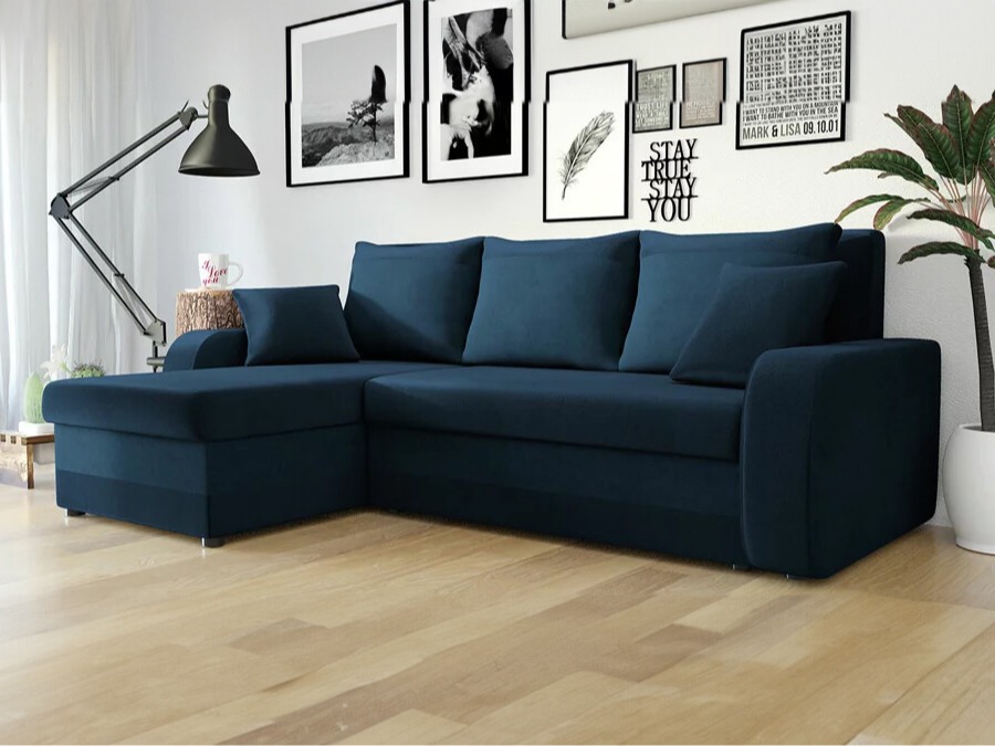 Sofá de canto Comfivo 135 (Kronos 09 + Uttario Velvet 2967)