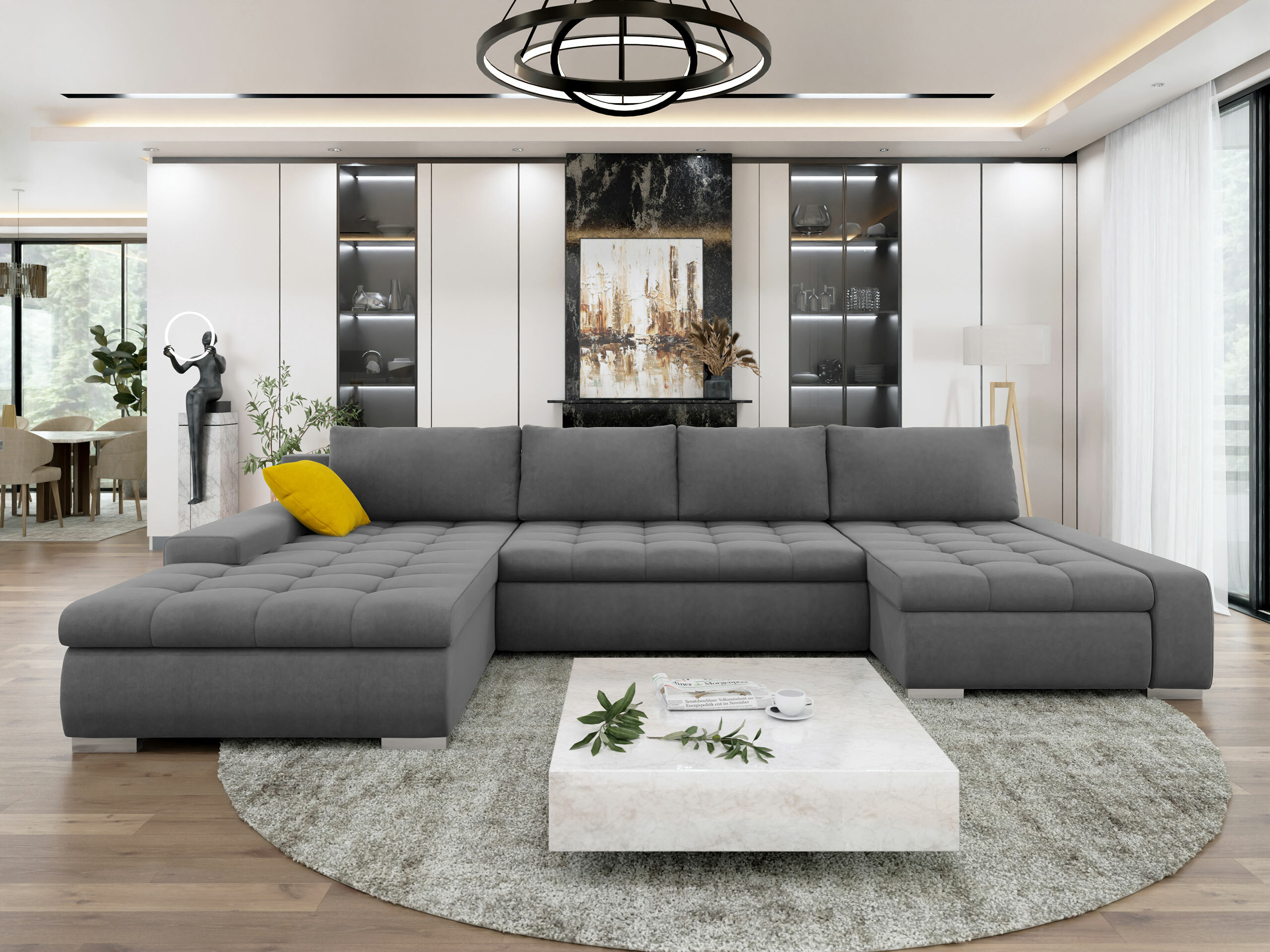 Sofá de canto Comfivo 106 (Uttario Velvet 2971 + Uttario Velvet 2959)