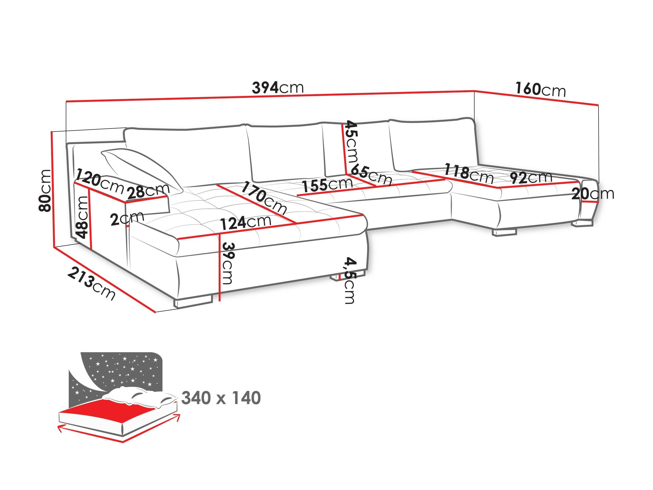 Sofá de canto Comfivo 248 (Otusso 04 + Sorriso 04 + Otusso 04)