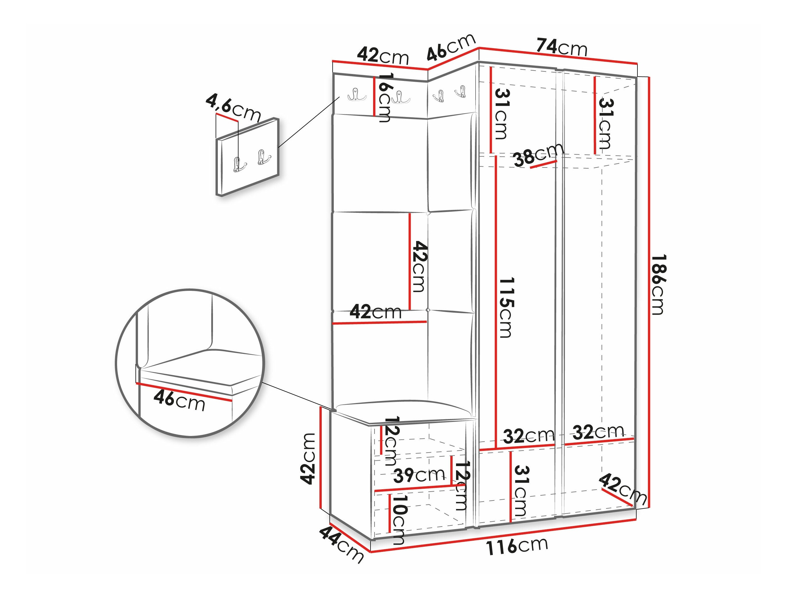Conjunto para corredor Hartford 387 (Branco)