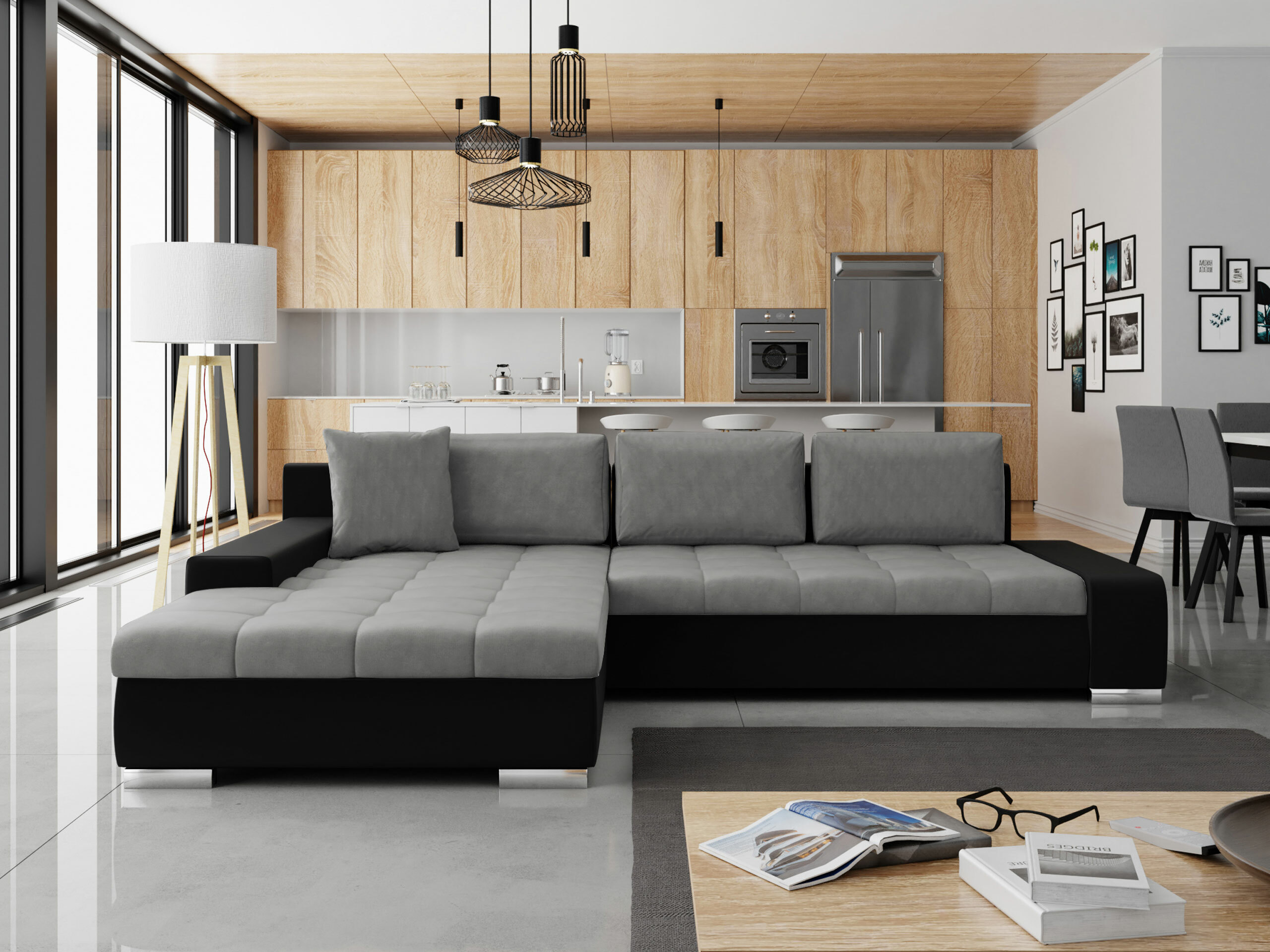 Sofá de canto Comfivo Nitor II (Magic Velvet 2219 + Magic Velvet 2217)