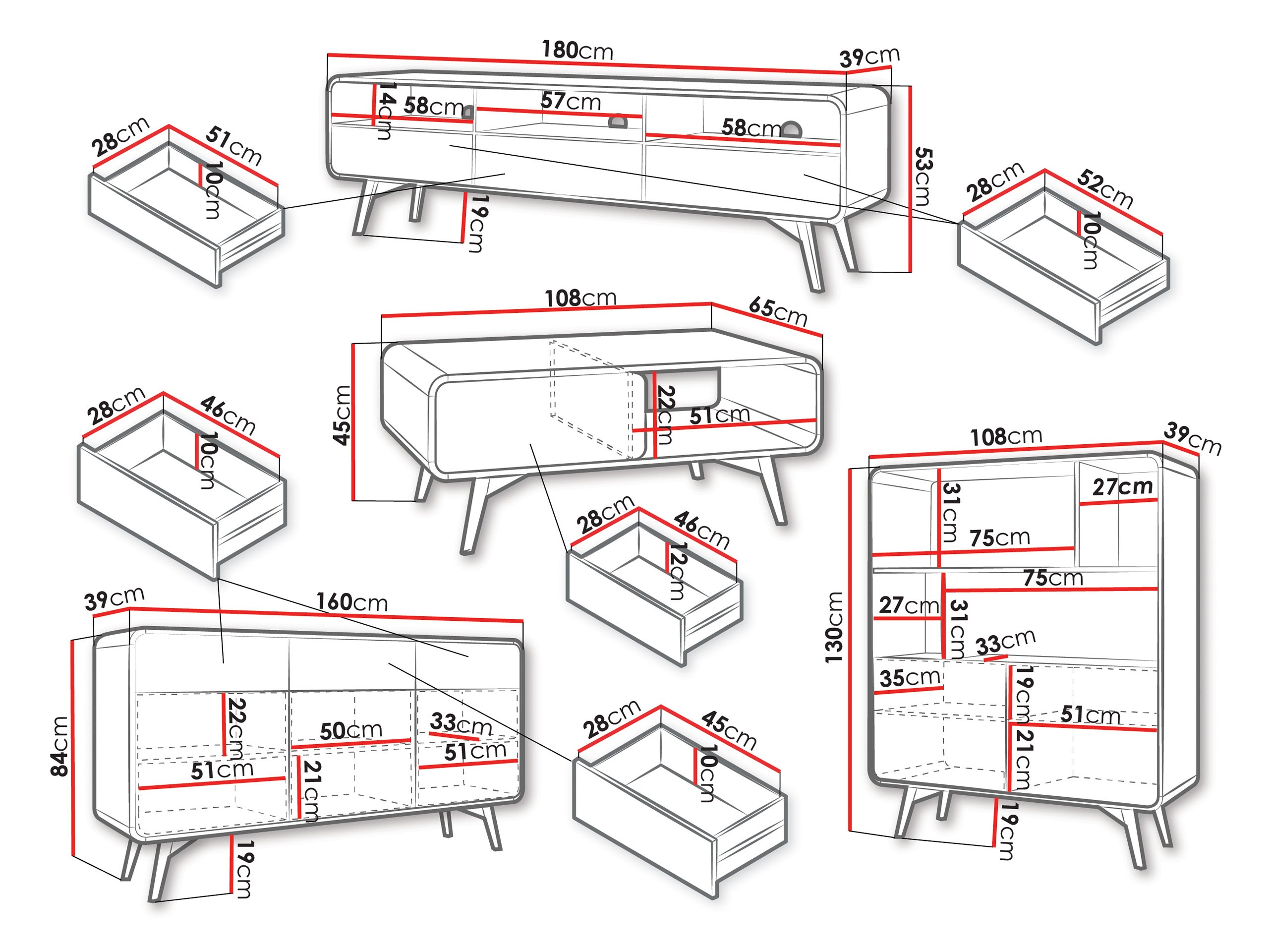 Conjunto para sala de estar Talsalo 107