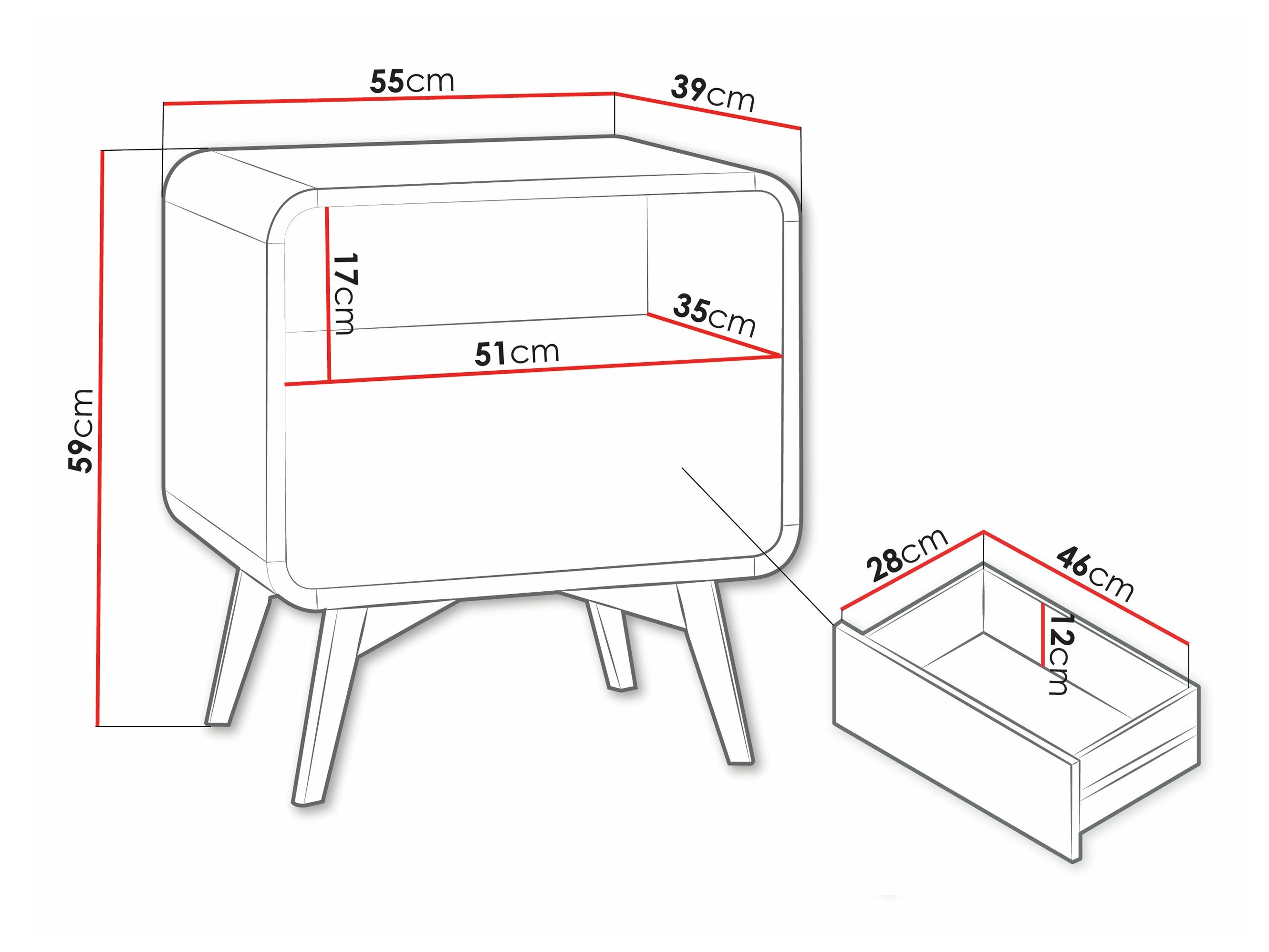 Mesa de cabeceira Talsalo 106