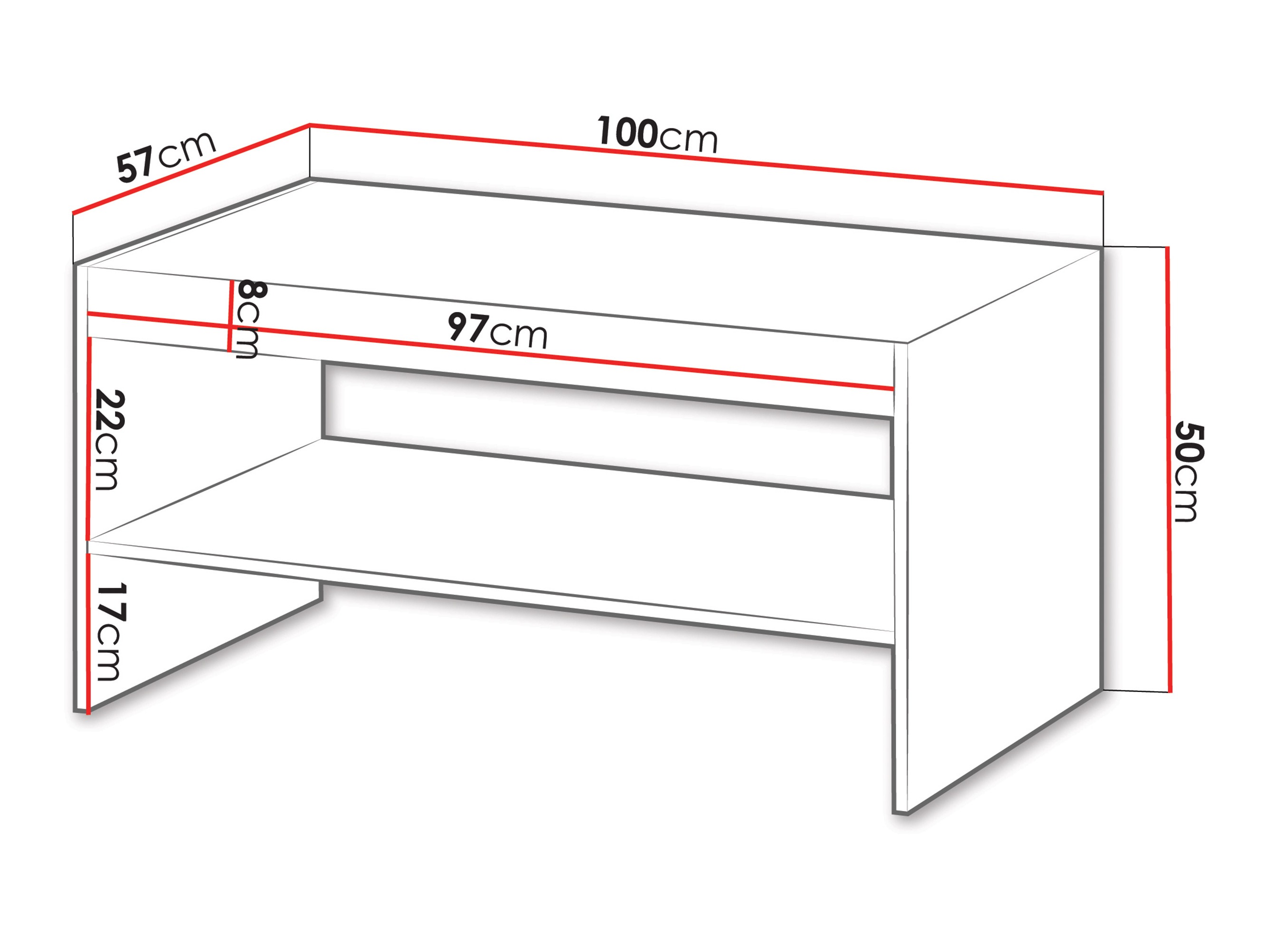 Mesa de centro Evavese 107 (Bege)