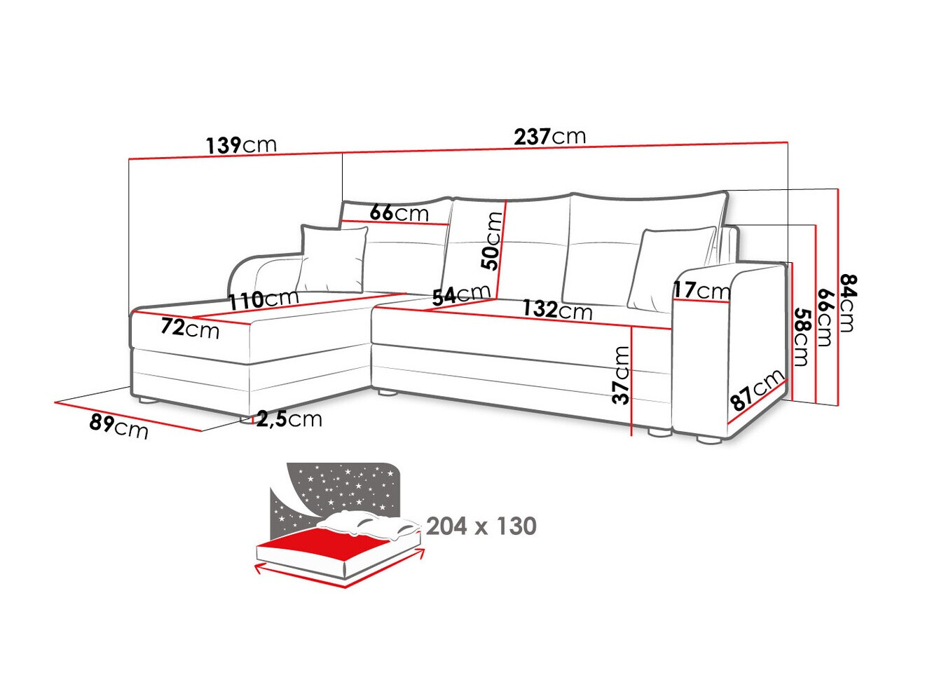Sofá de canto SP6318