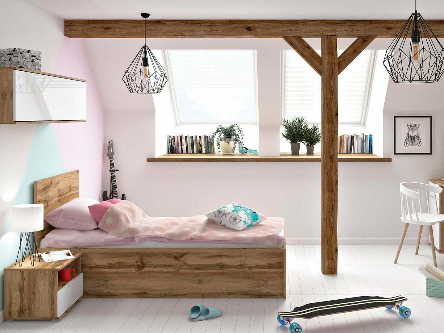 Cama Livevaro 126 (Carvalho wotan)