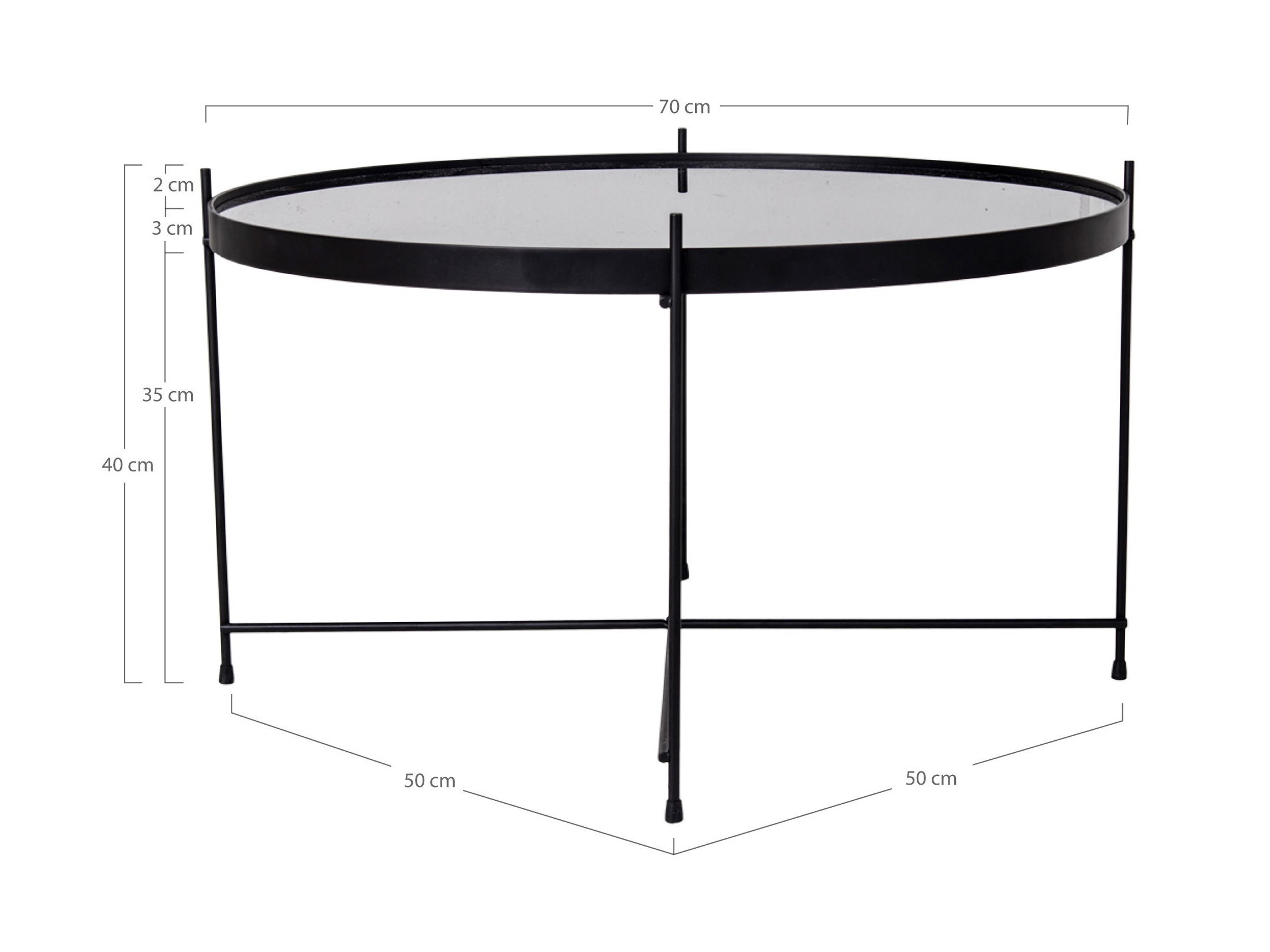 Mesa de centro Brea 128 (Dourado)