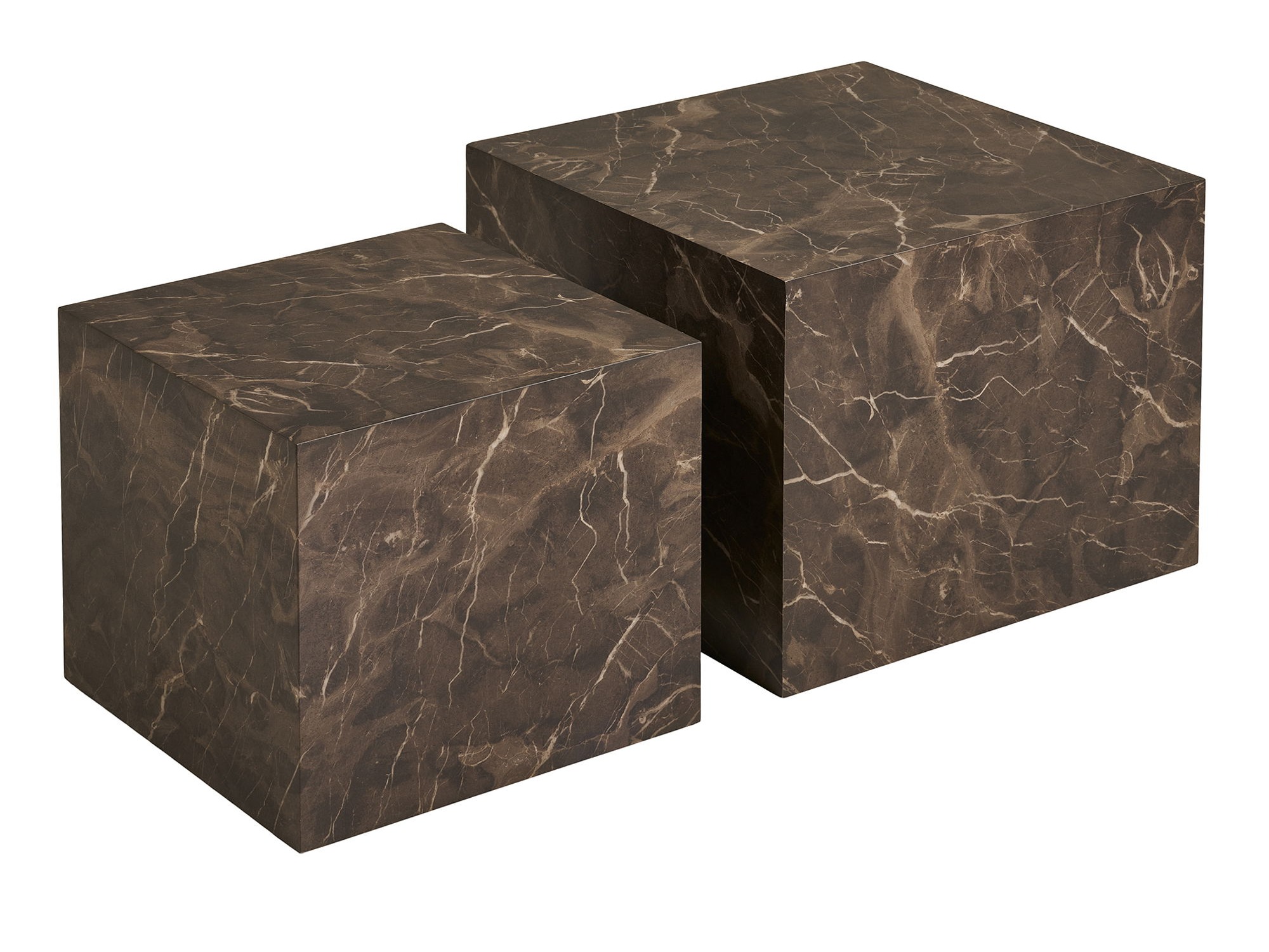 Conjunto de mesa de centro Catavie 103 (Mármore marrom)