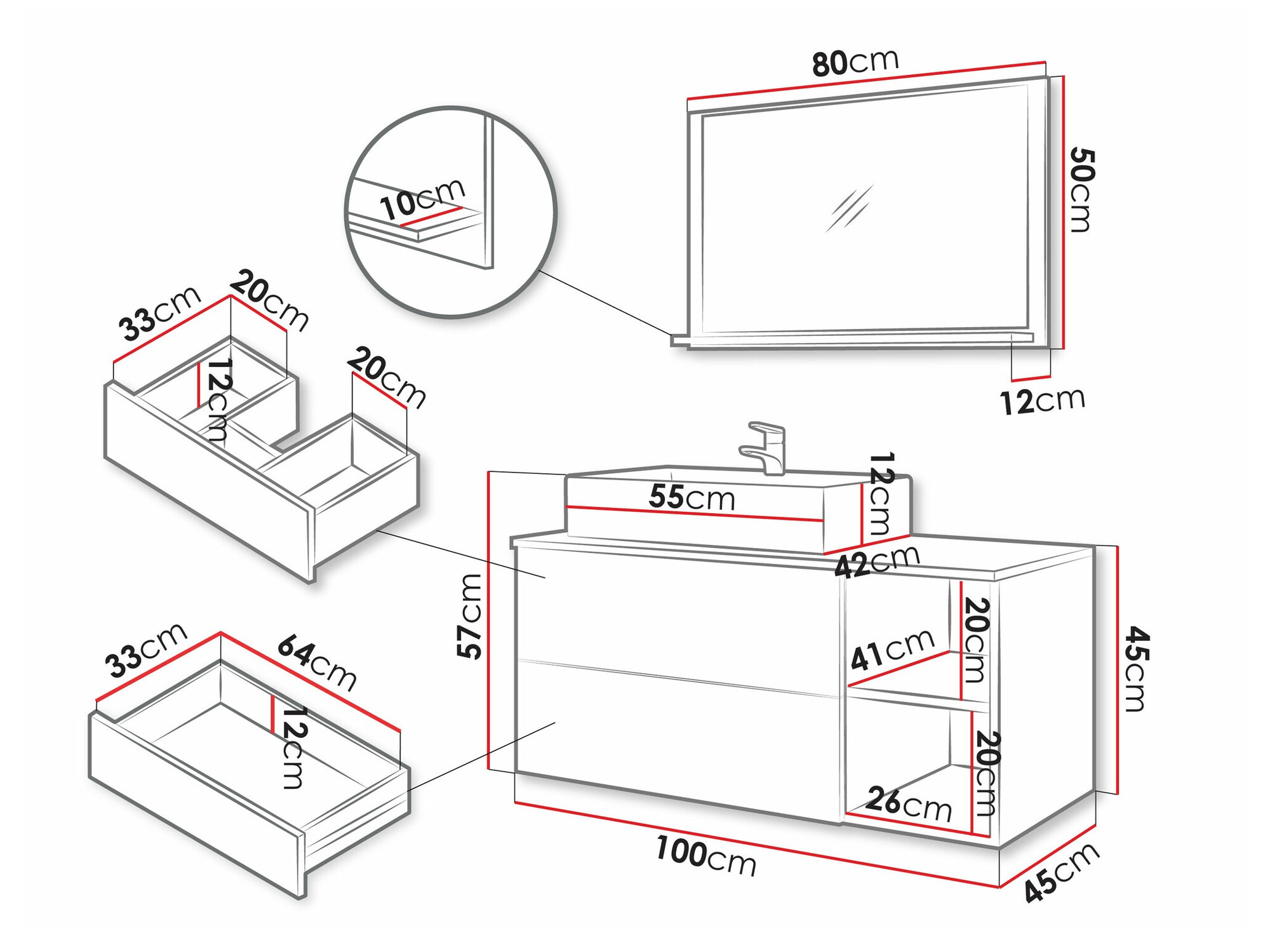 Conjunto para casa de banho SP6339