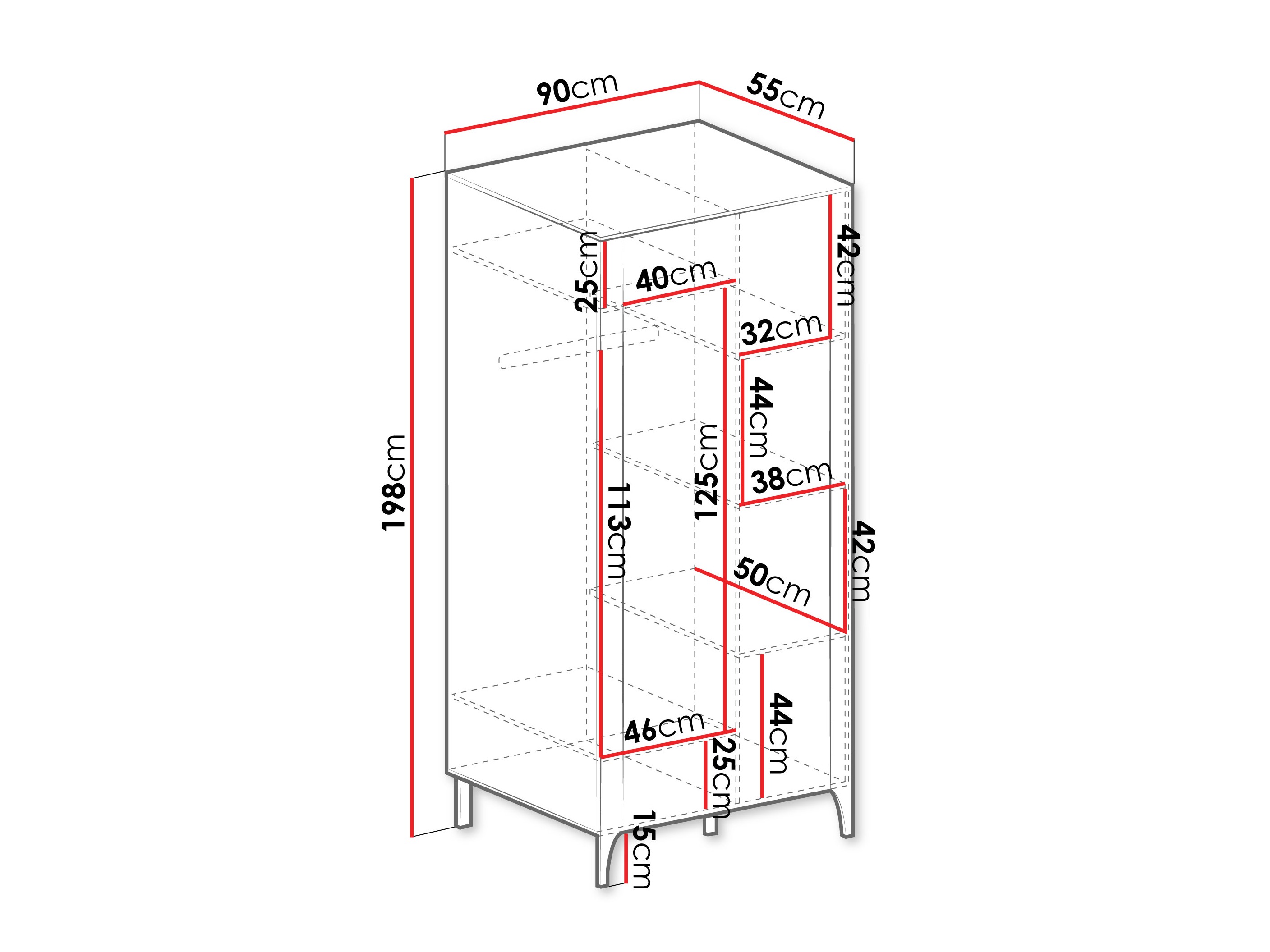 Roupeiro Mavtoru 106 (Preto)
